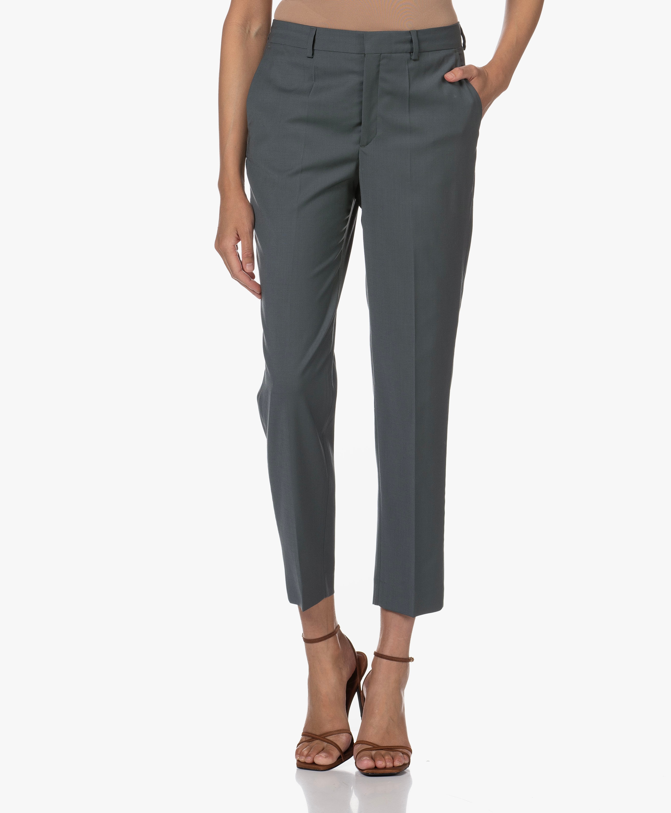 Emma Cropped Cool Wool Pantalon