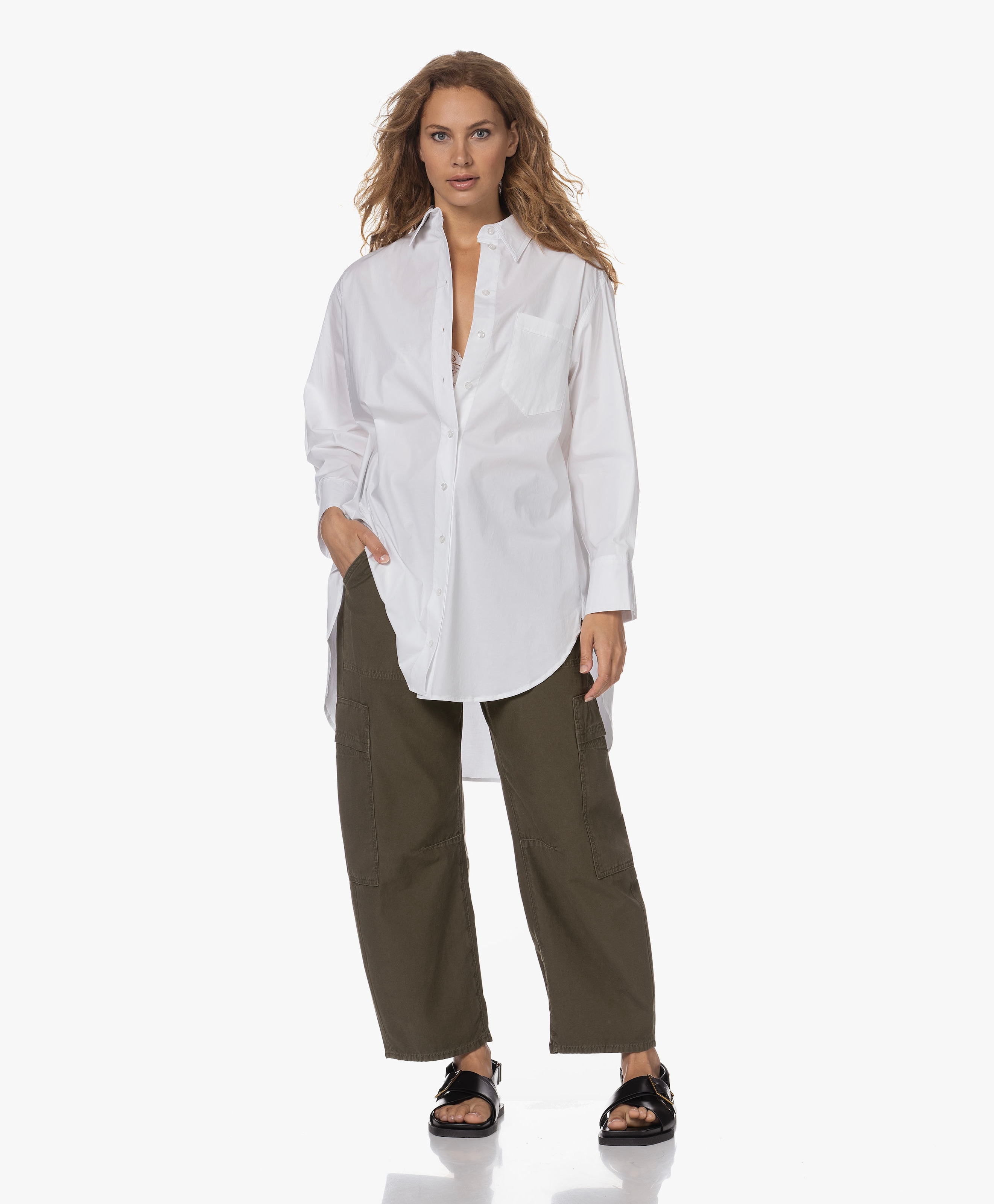 Rayna High-low Overhemdblouse