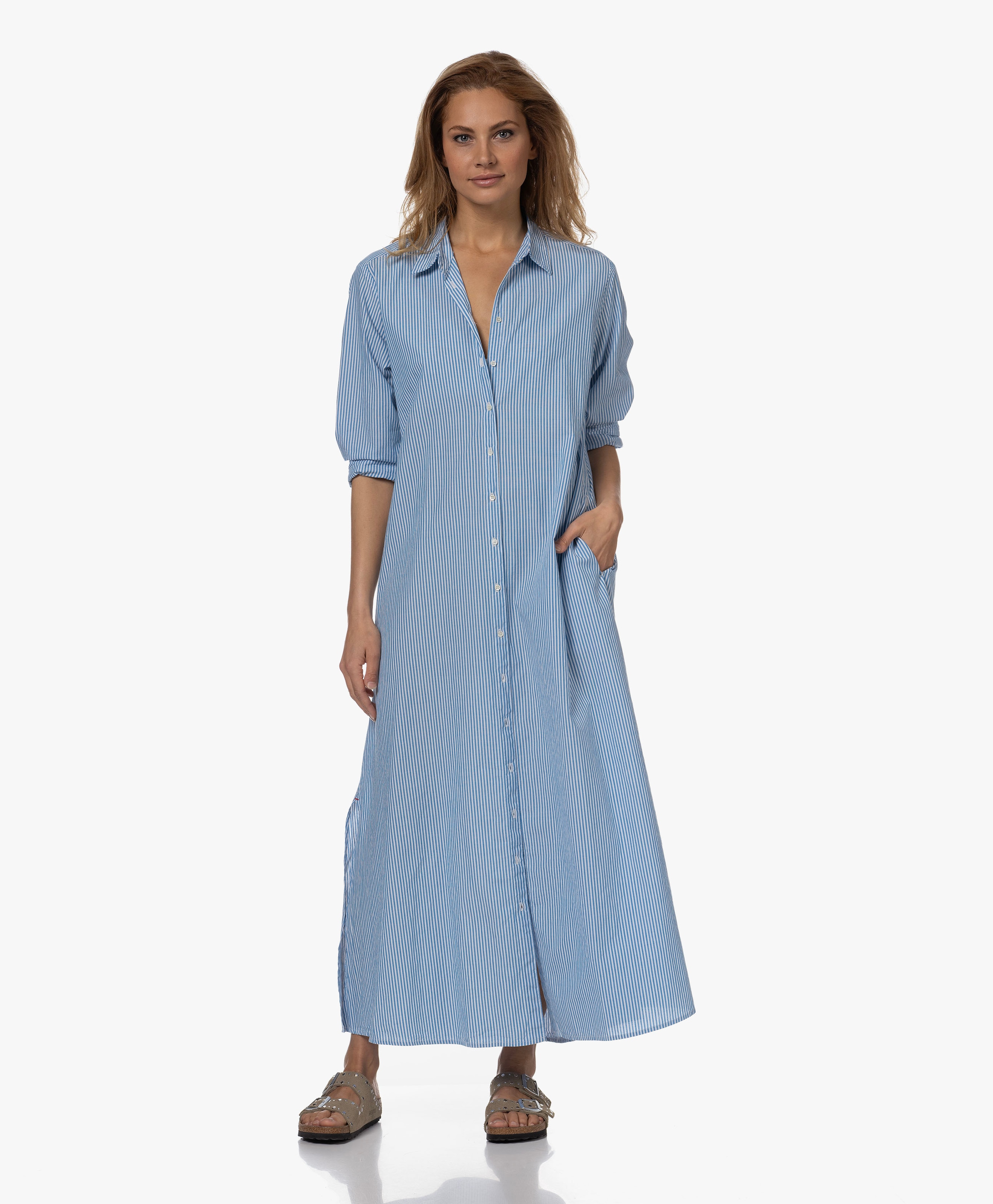Boden Lightweight Poplin Maxi Shirt Dress