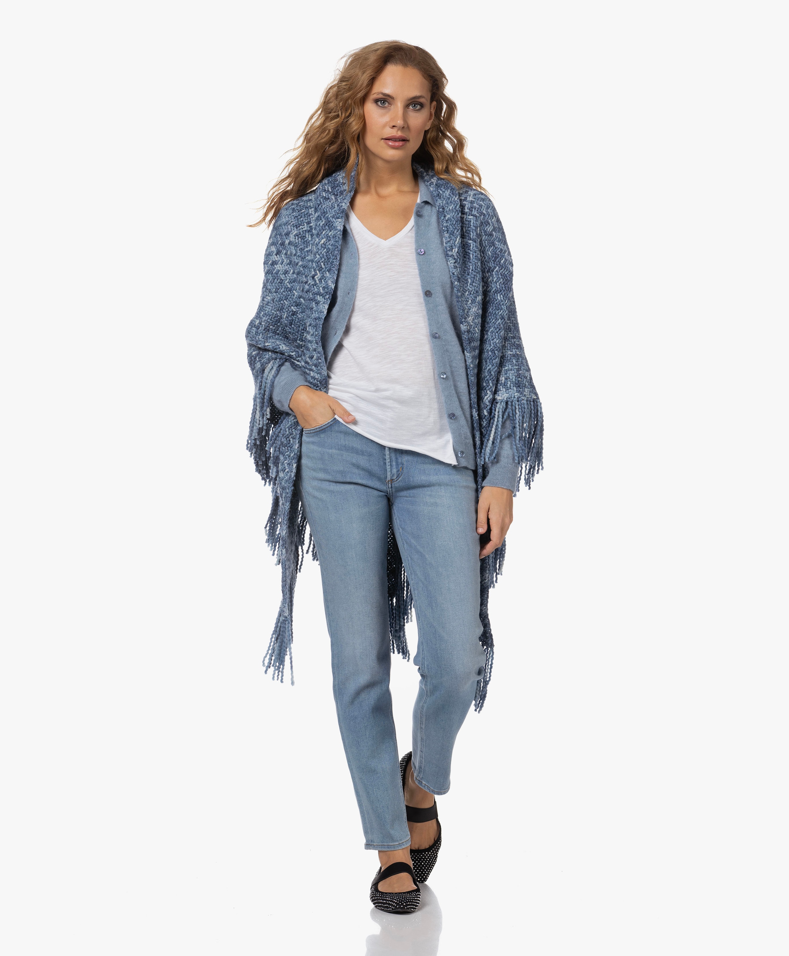 Merino Wool Blend Poncho