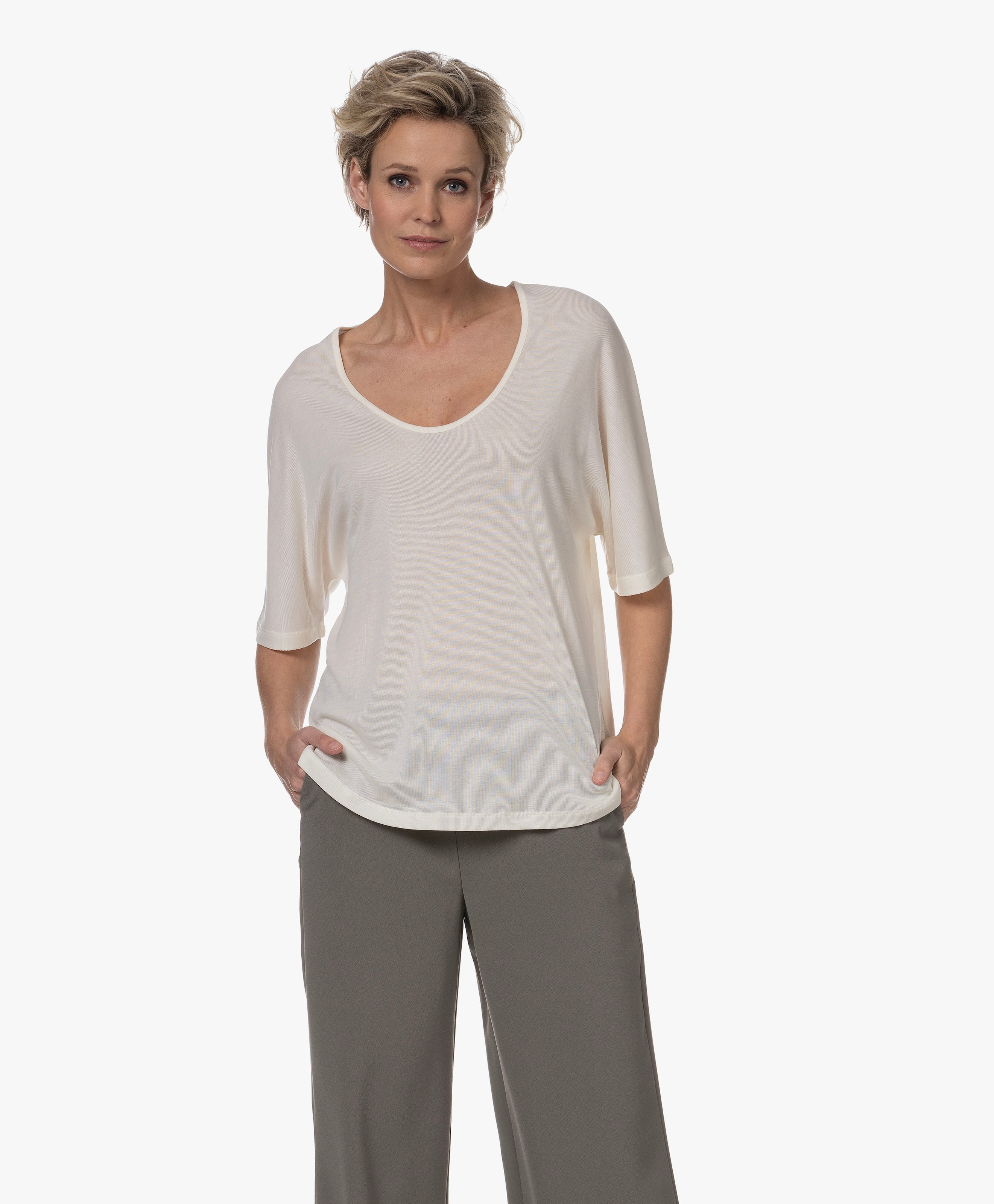Cevina Lyocell Rib Jersey T-shirt