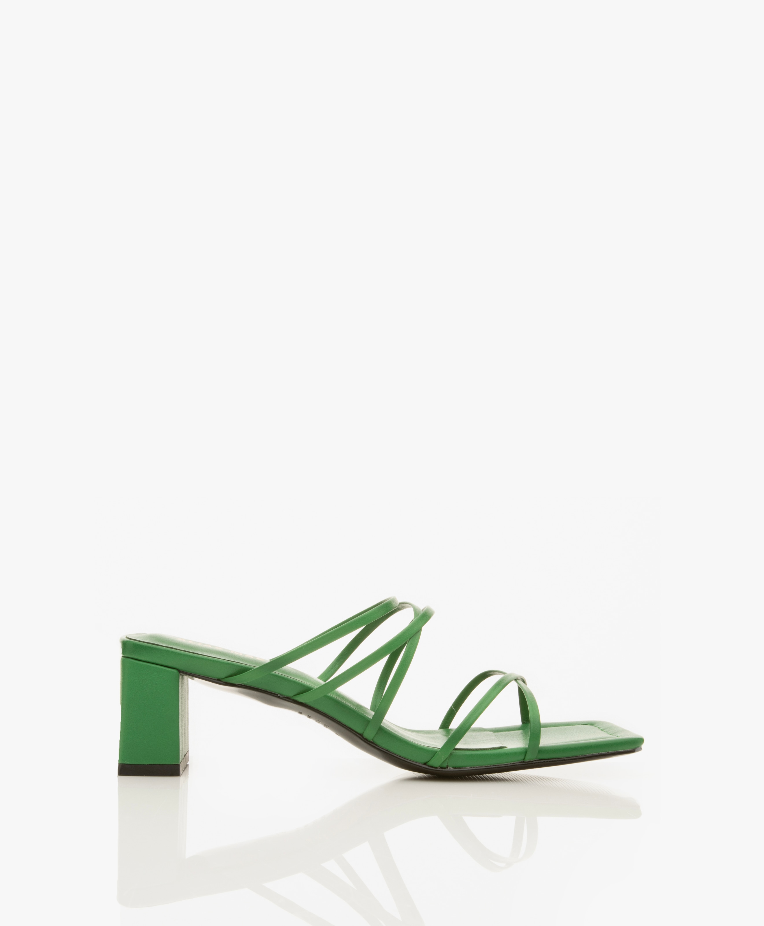 Ariana Leren Strappy Sandalen met Hak