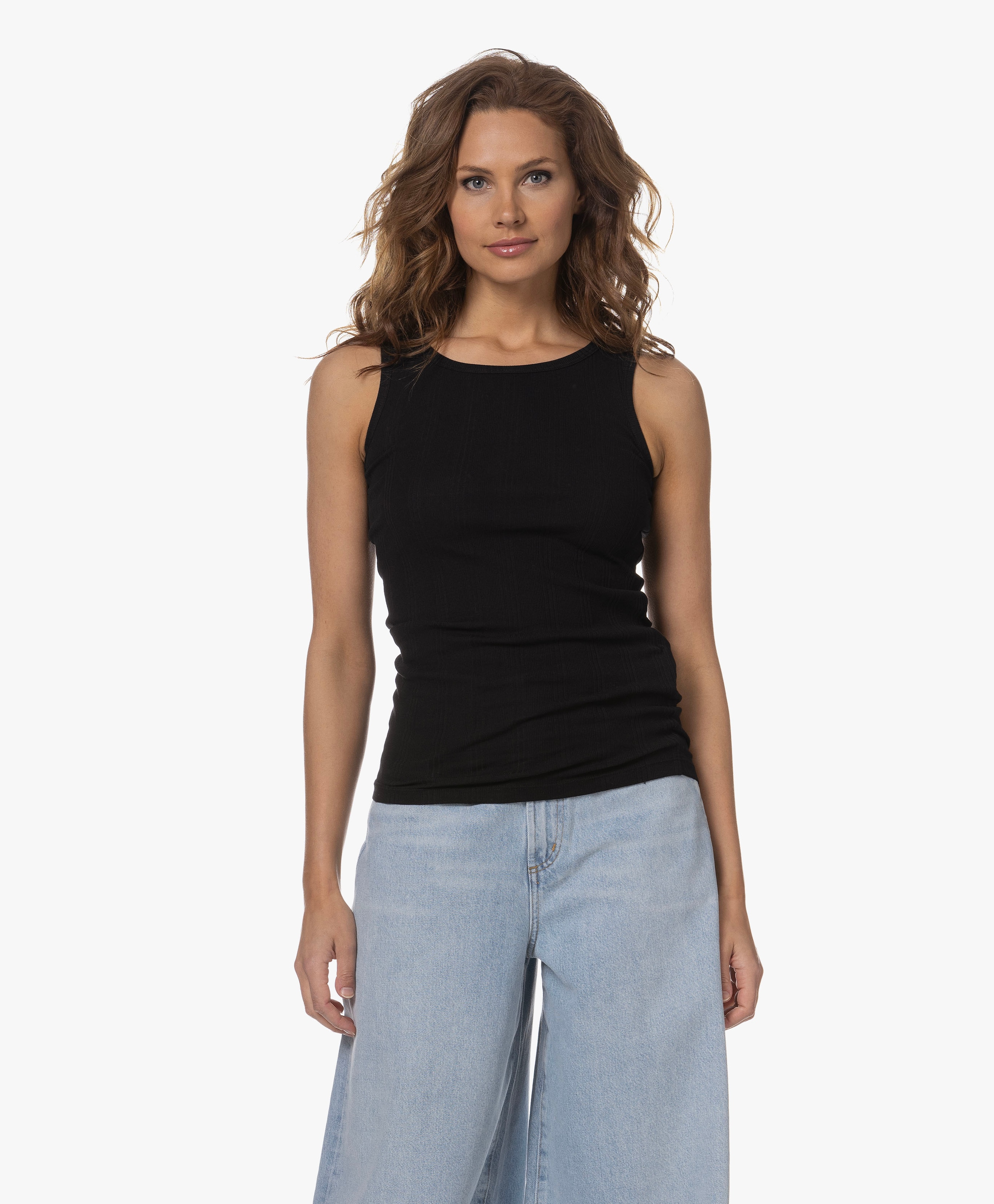 Alberte Rib Katoenen Top