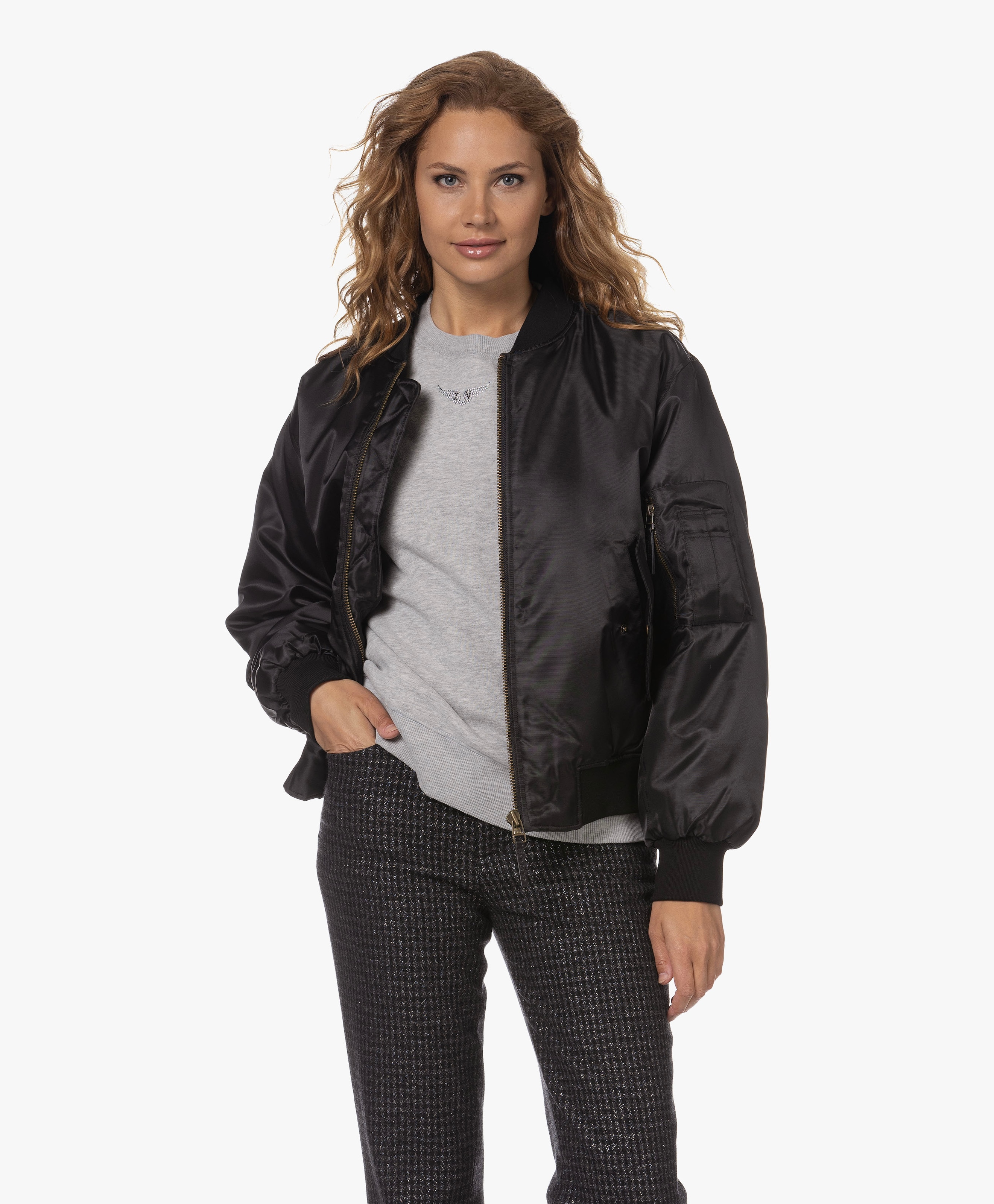 Leon Oversized Bomber Jacket