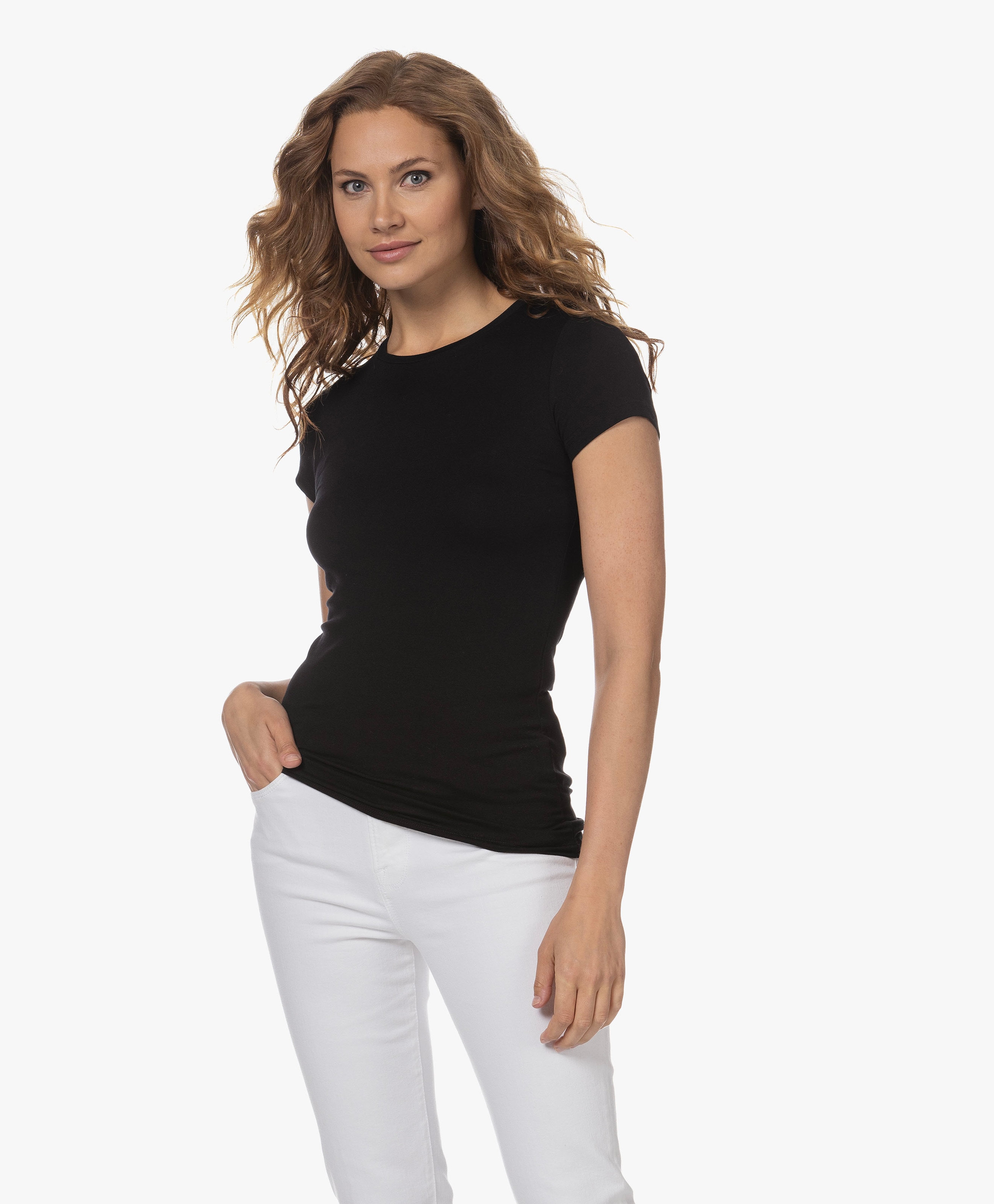 Slim-fit Viscose T-shirt