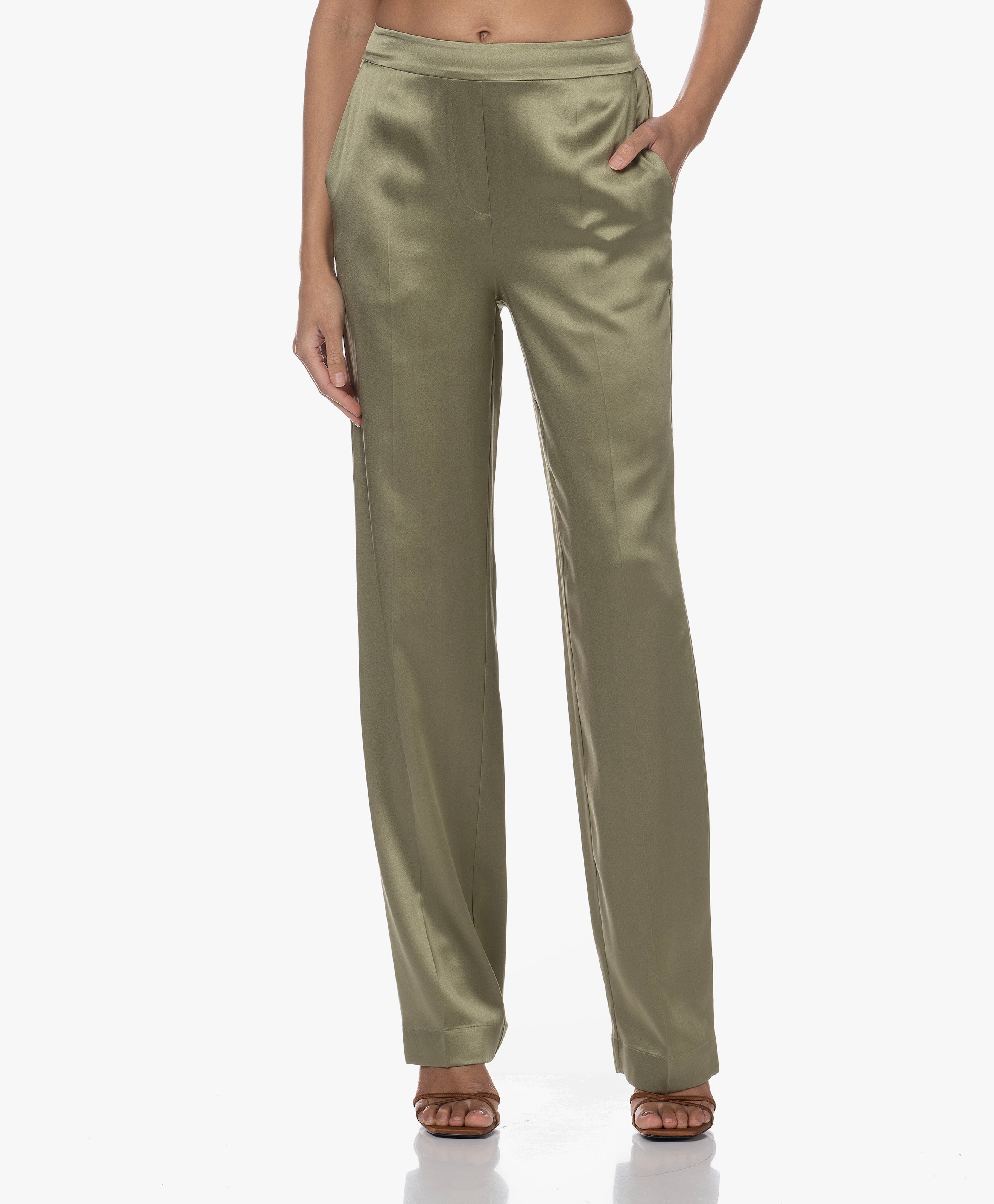 Tova Zijde-Satijnen Pull-on Broek