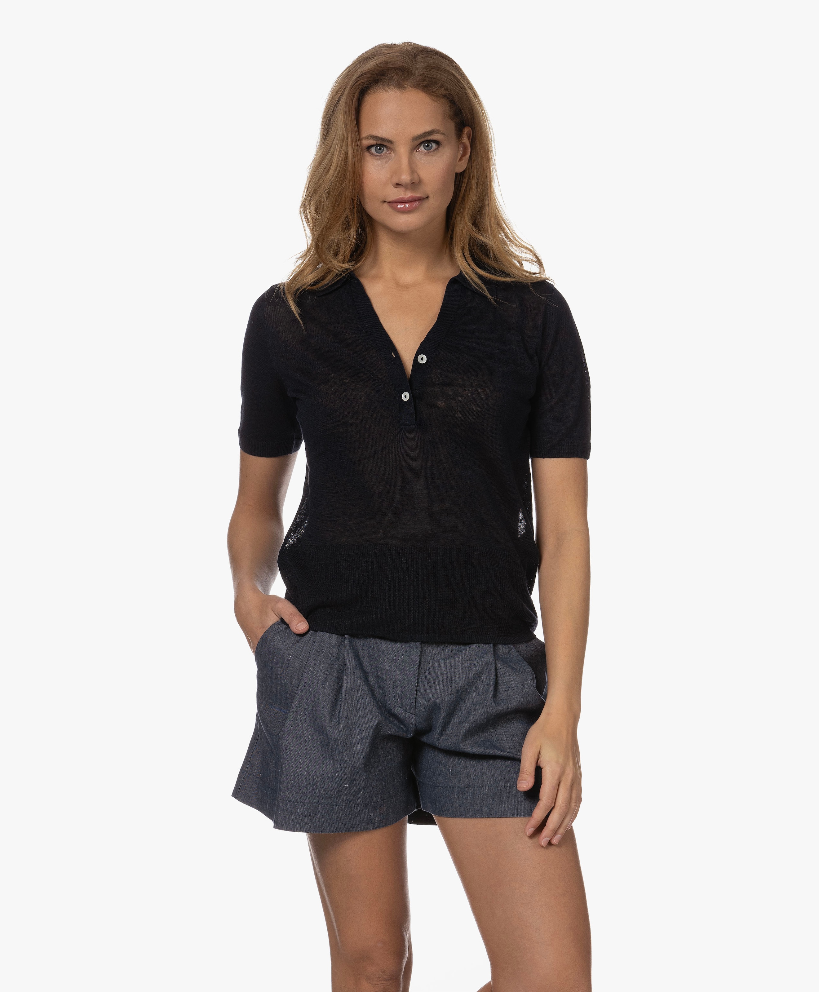 Gebreid Polo T-shirt