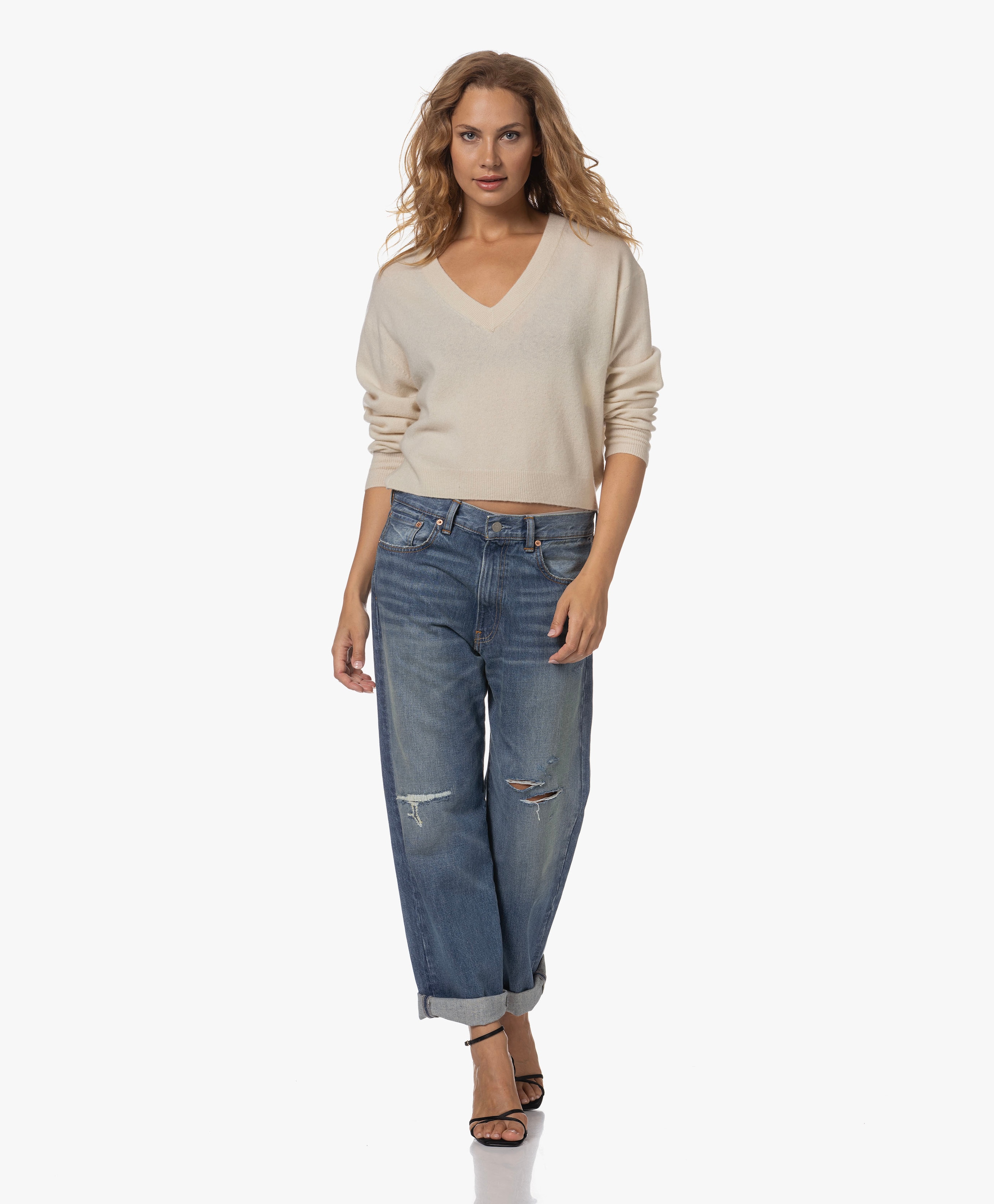 Raxow Cropped V-hals Trui