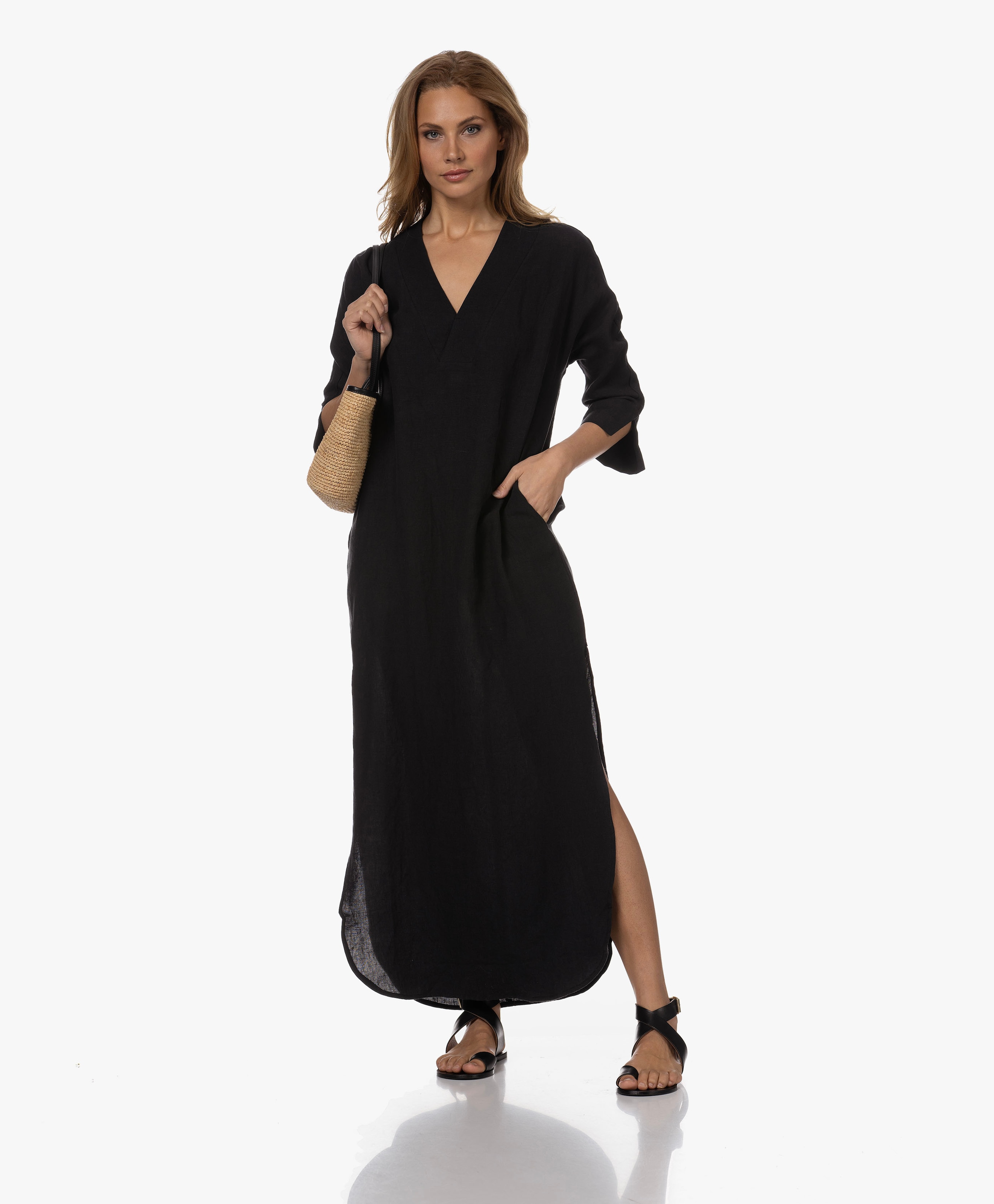 Pauline Linen Kaftan Dress
