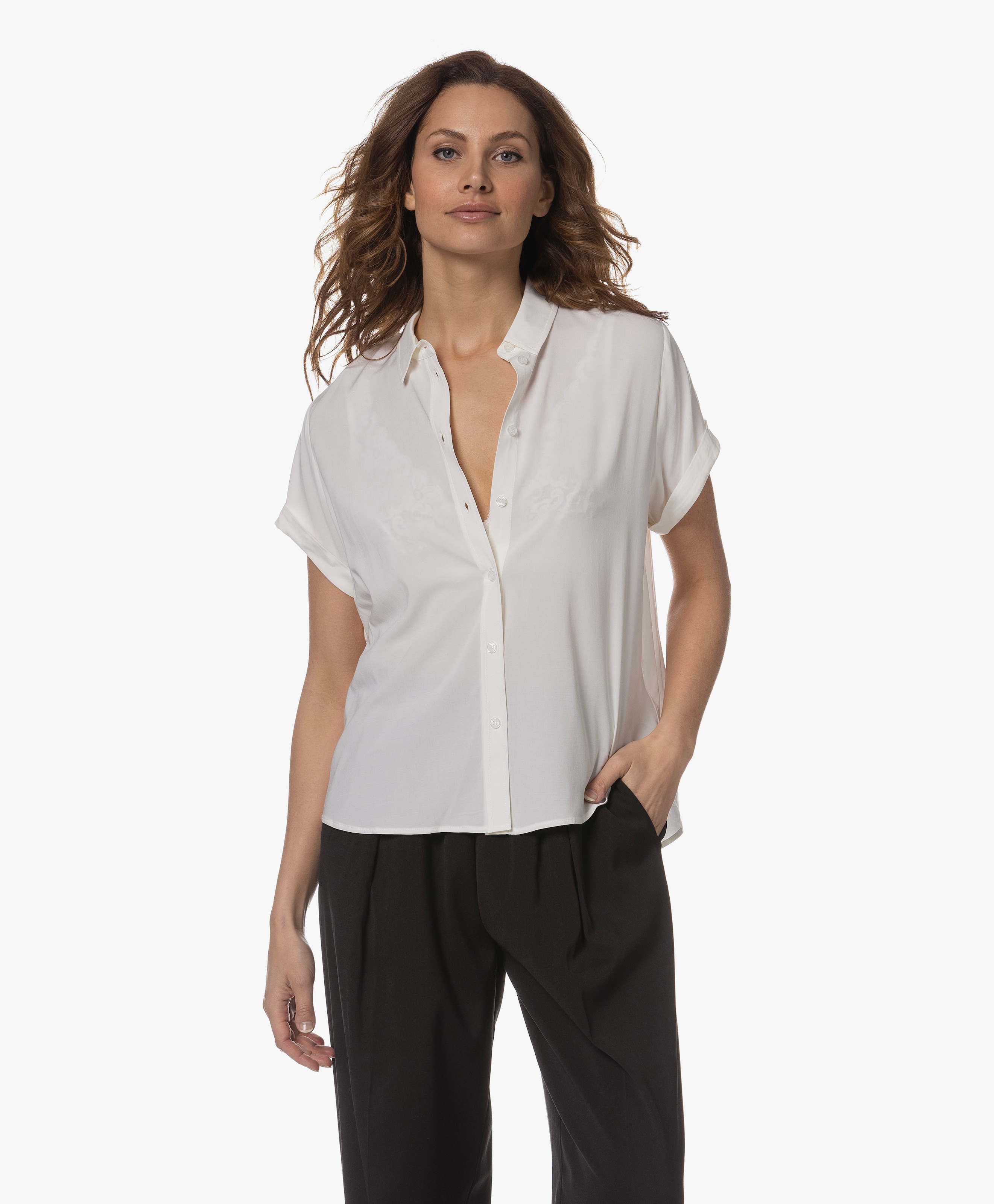 Majan Viscose Korte Mouwen Blouse