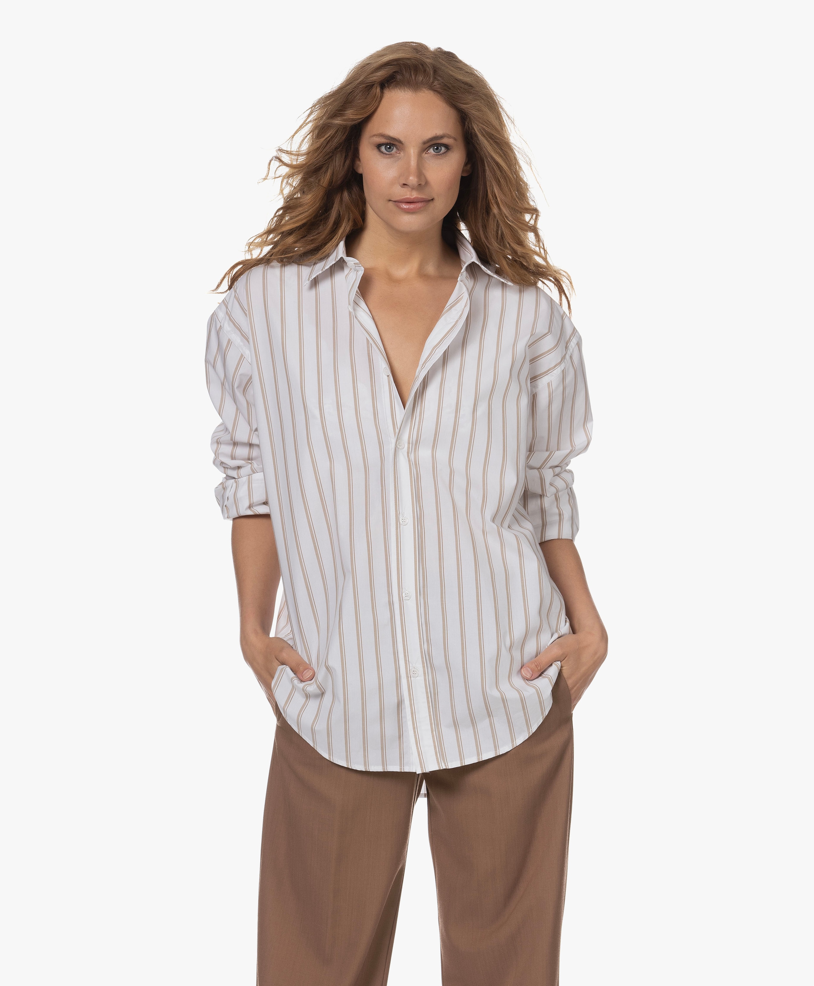 Striped Poplin Shirt