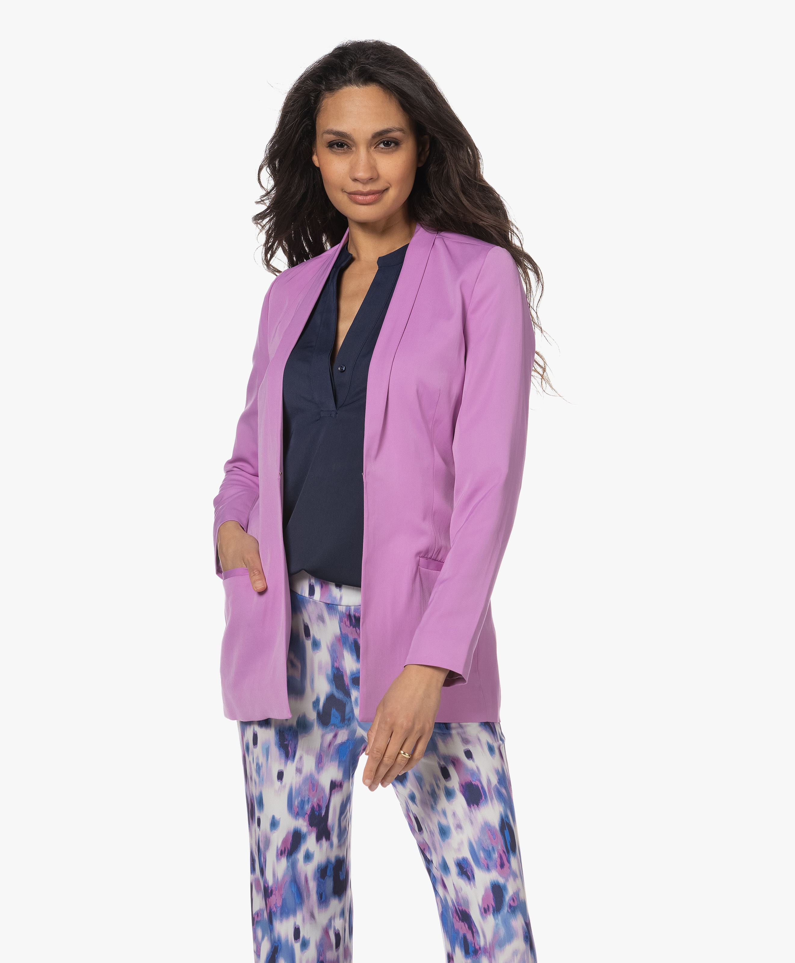 Inga Tencel Blend Blazer with Hook and Eye