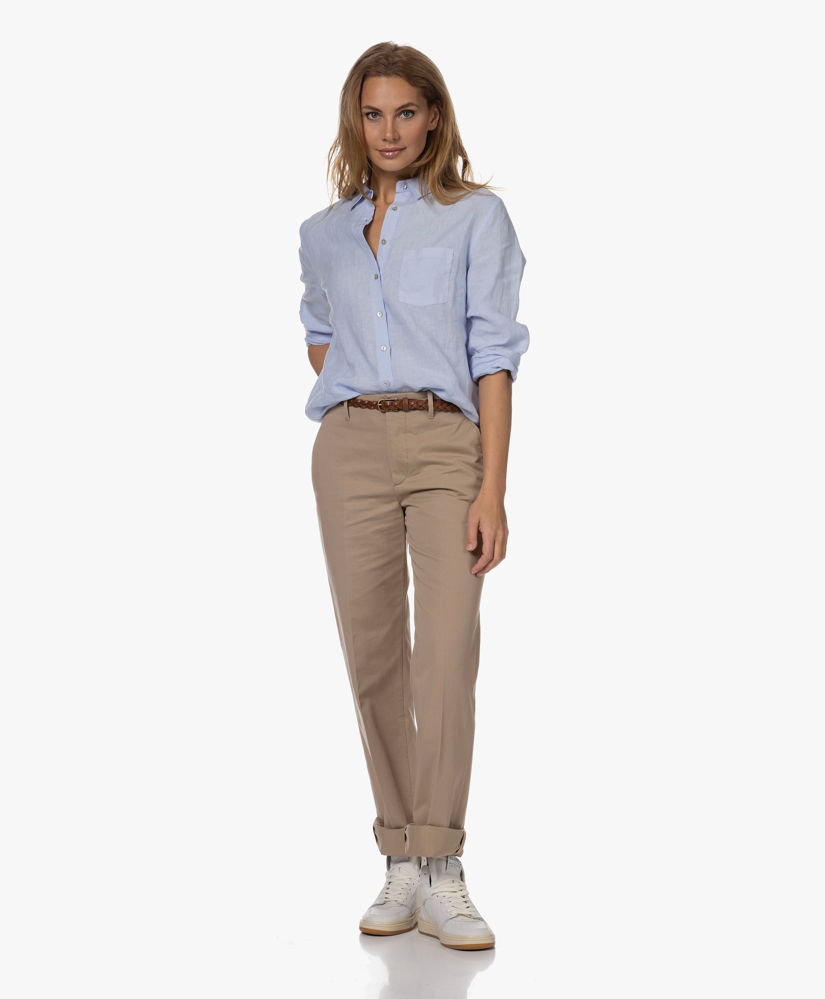 Vicky Linnen Overhemdblouse
