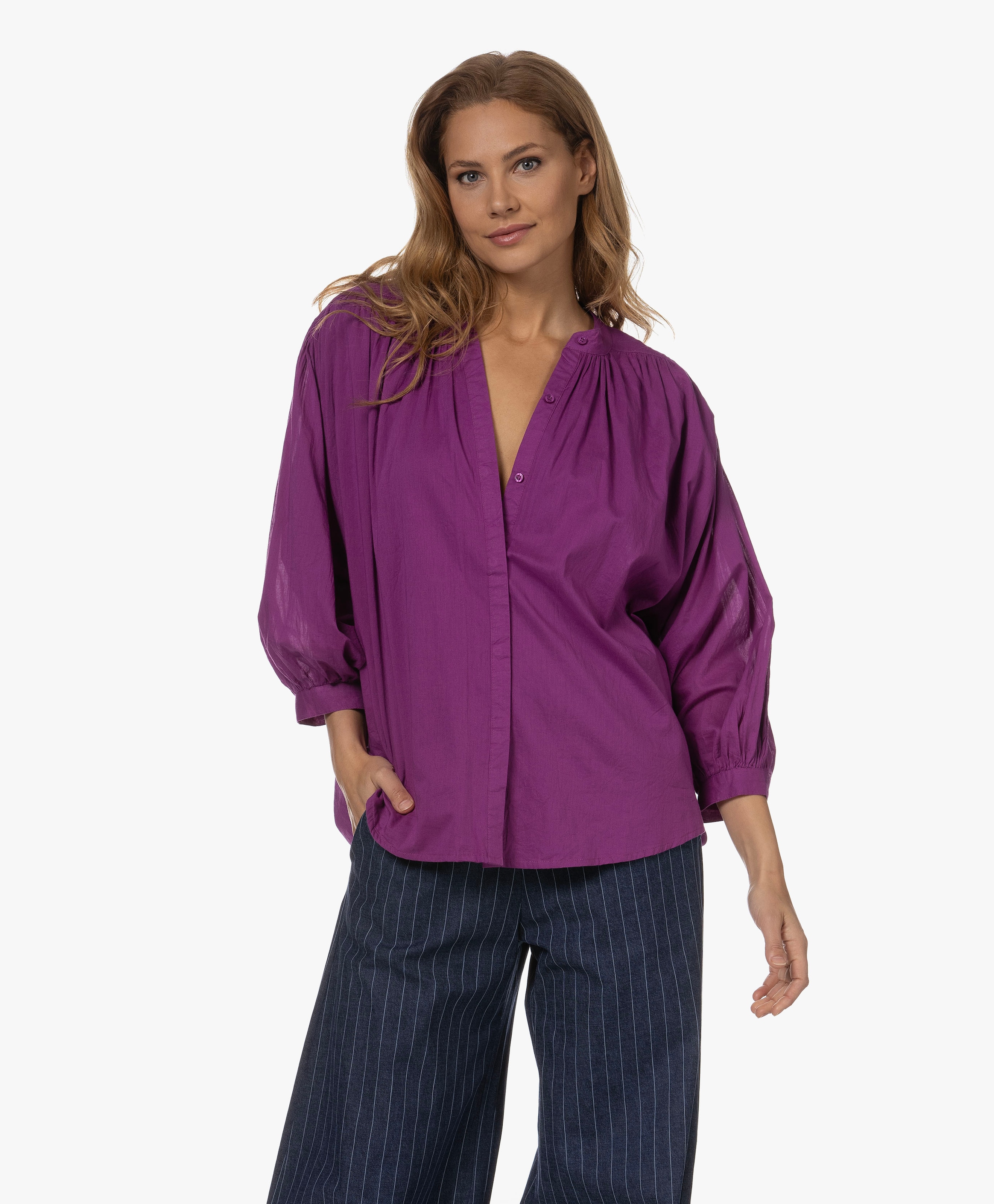 Katoenen Balloon Blouse
