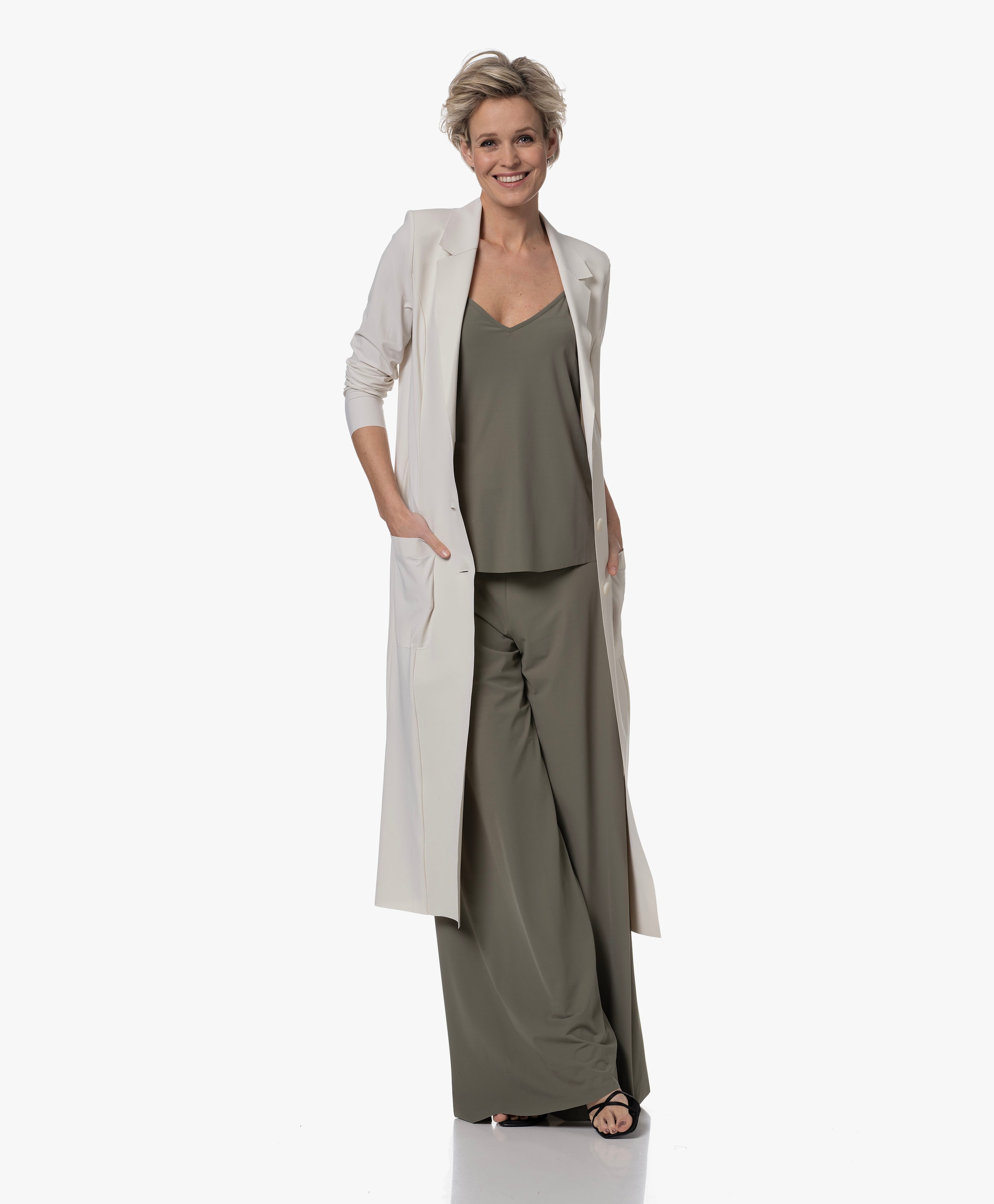 Quito Calf-length Travel Jersey Blazer