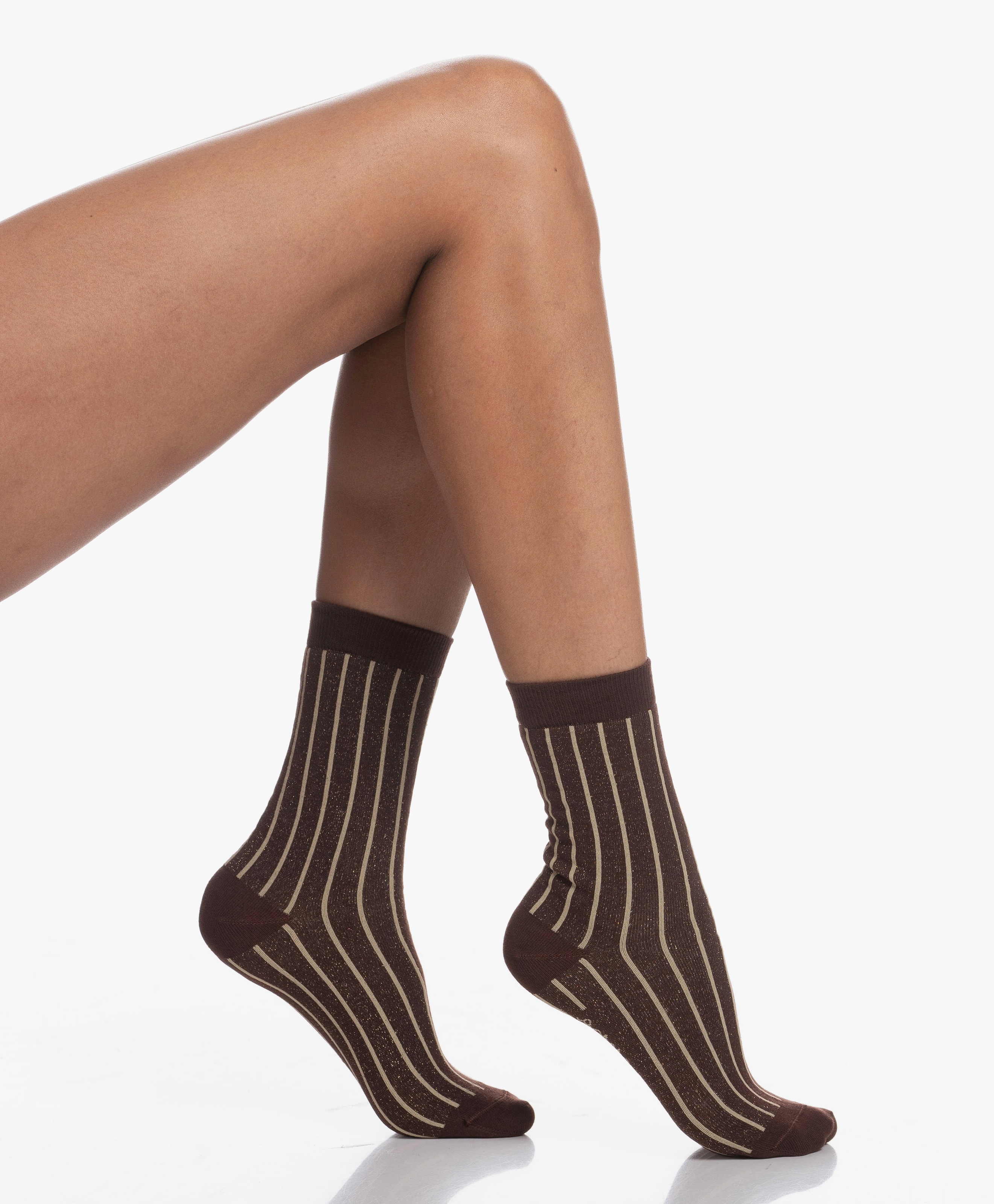 Striped Lurex Socks