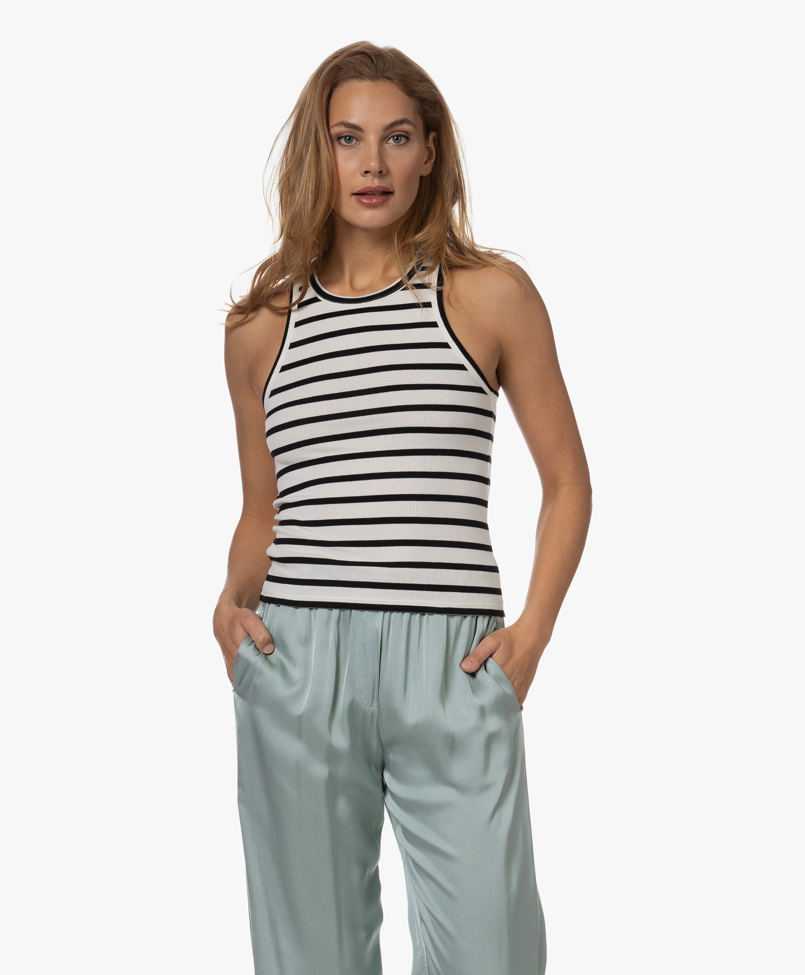 The Fabric Gestreepte Tanktop