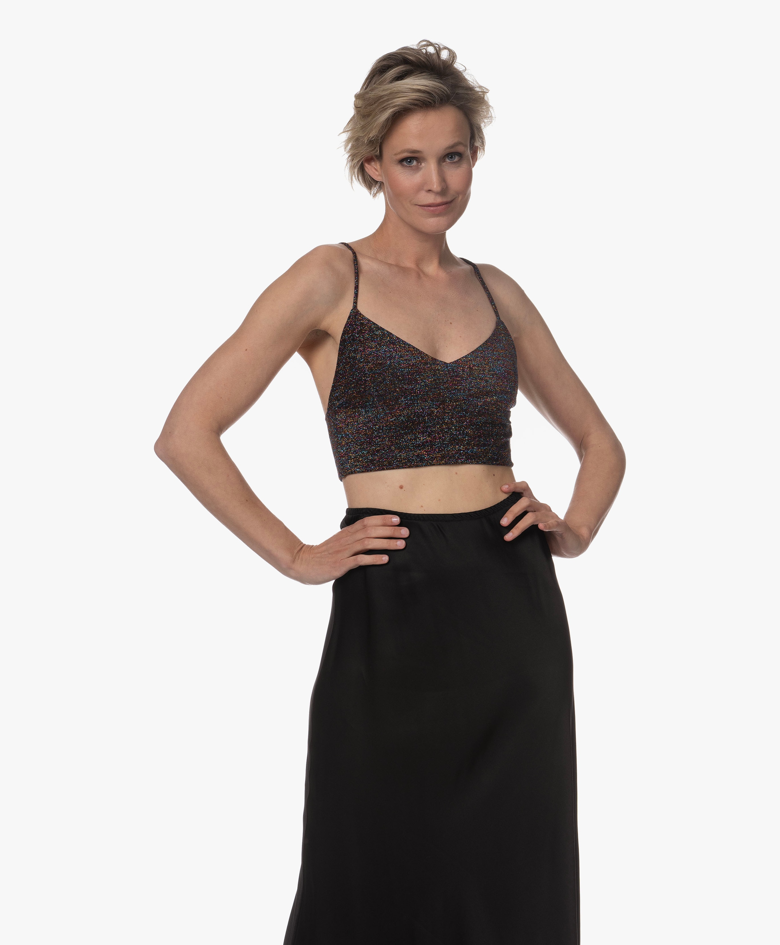Roberto Cropped Top met Lurex