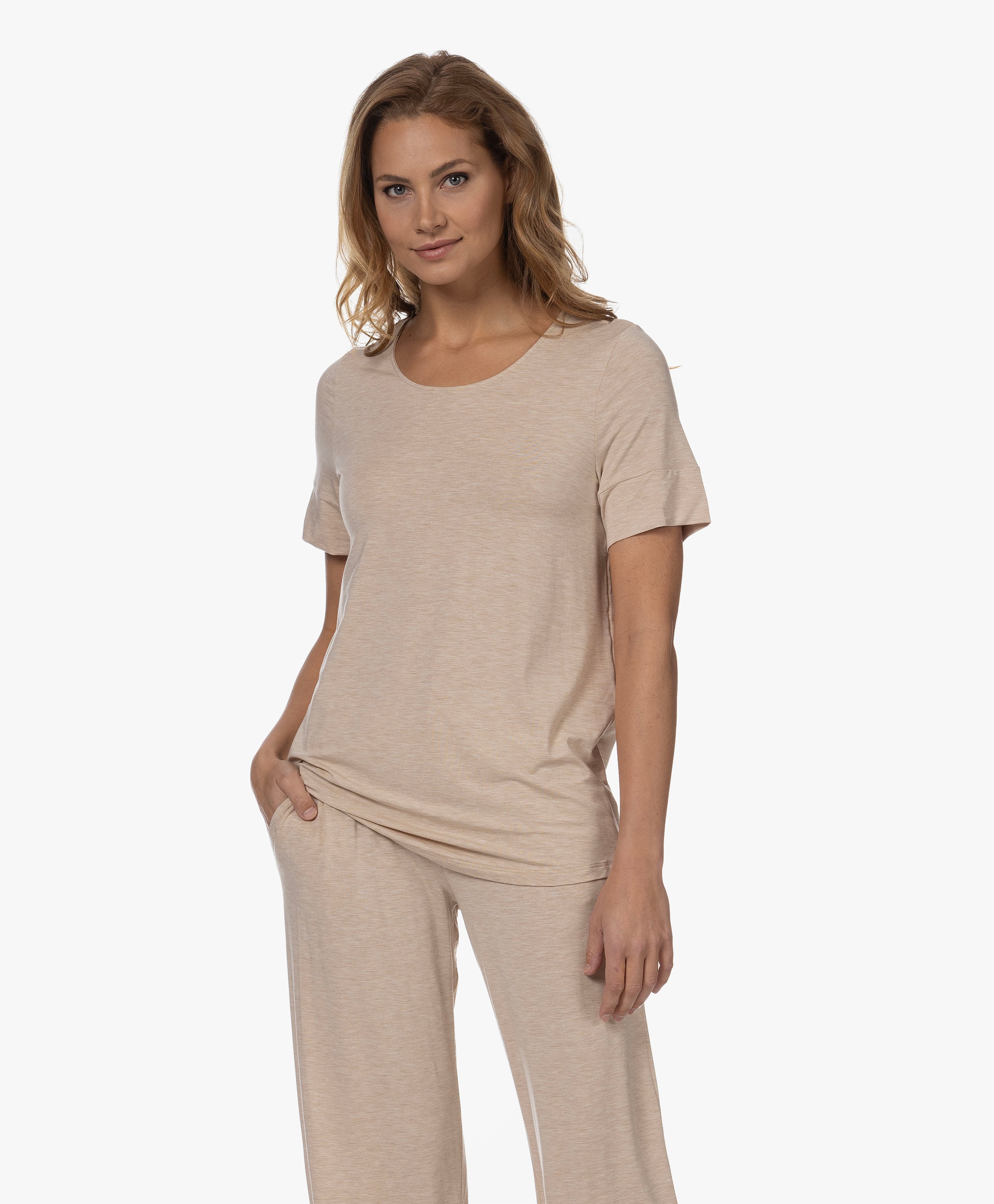 •	Modal Blend V-neck T-shirt