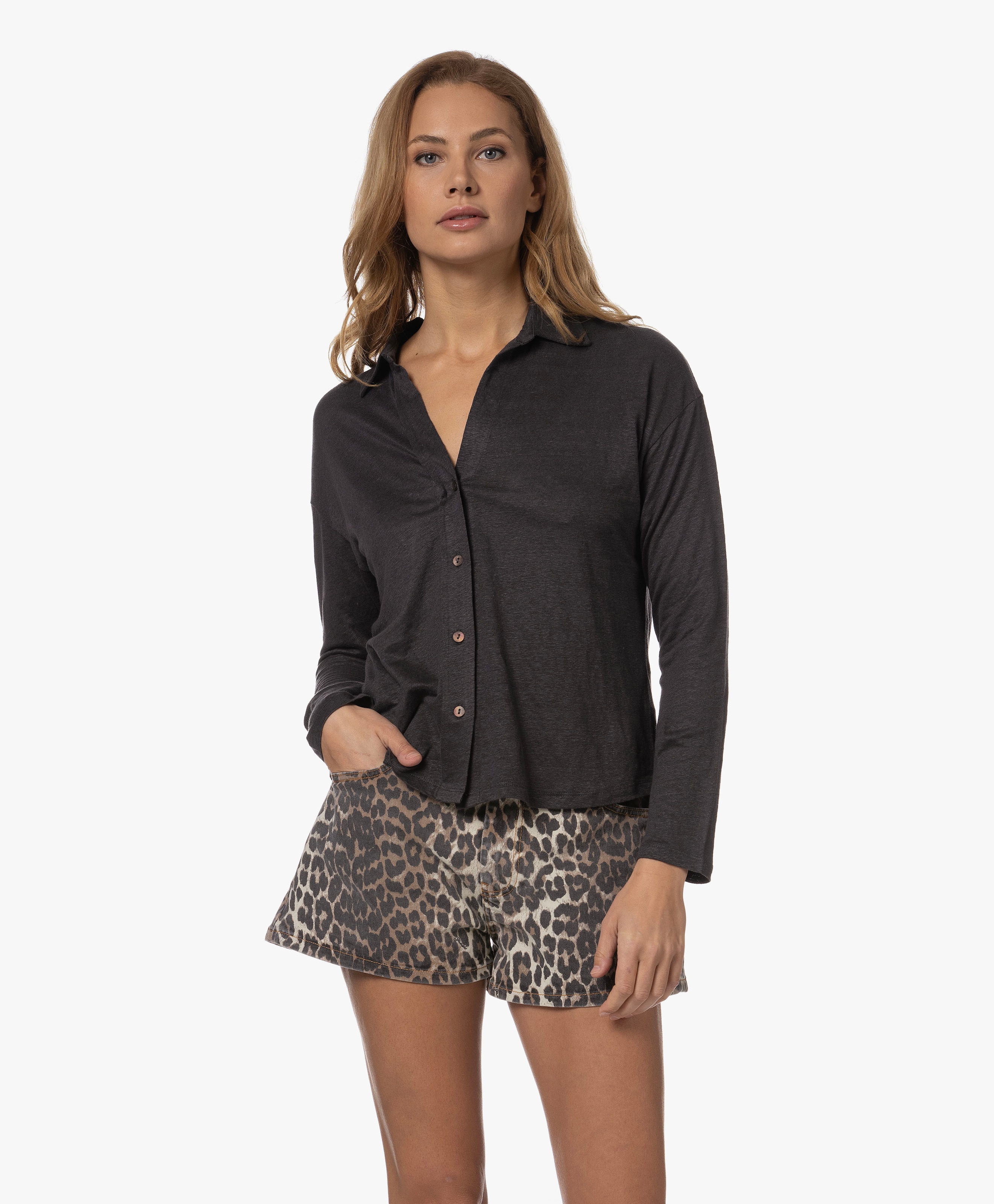 Linnenmix Jersey Blouse