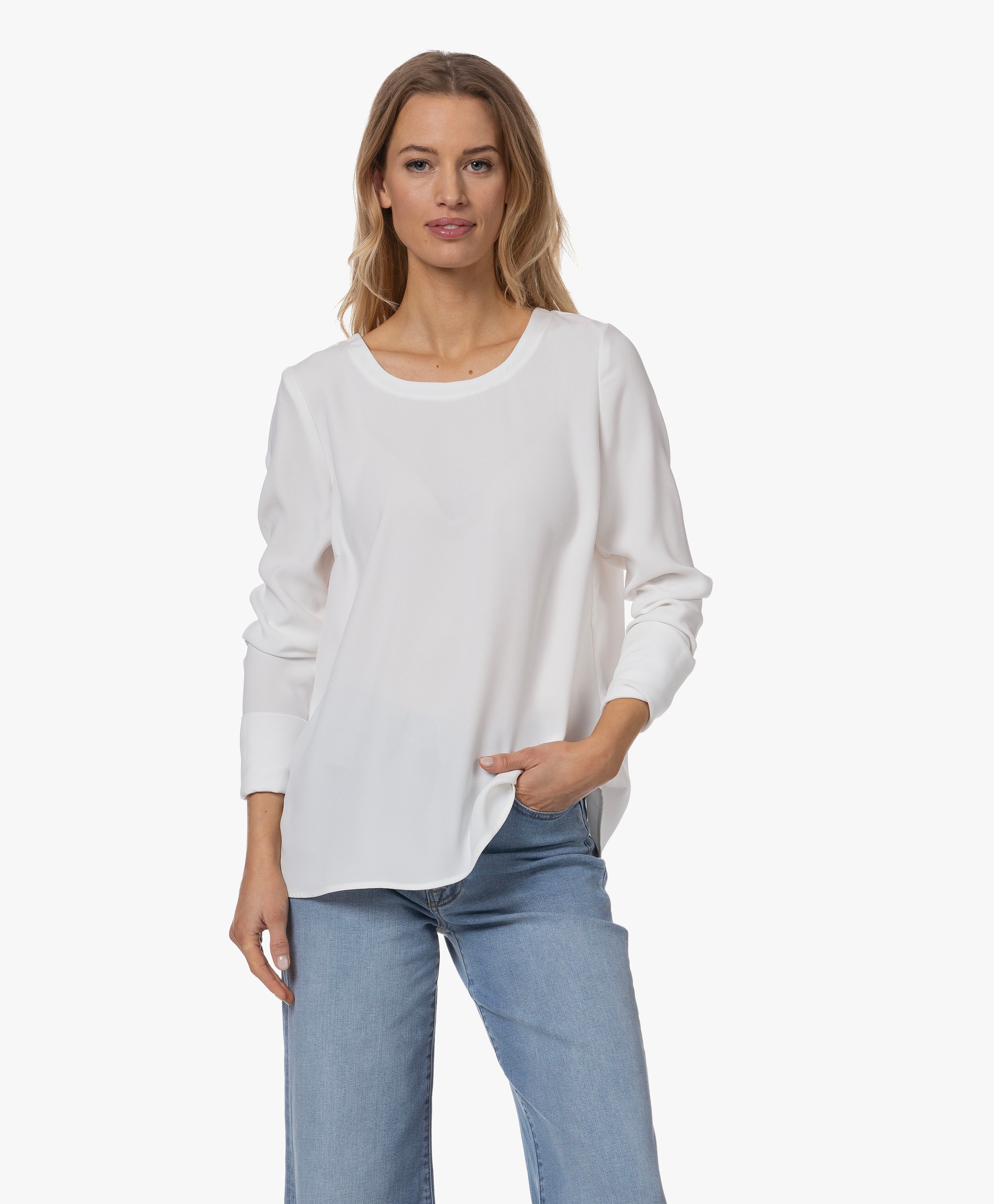 Max Crêpe Lange Mouwen Blouse