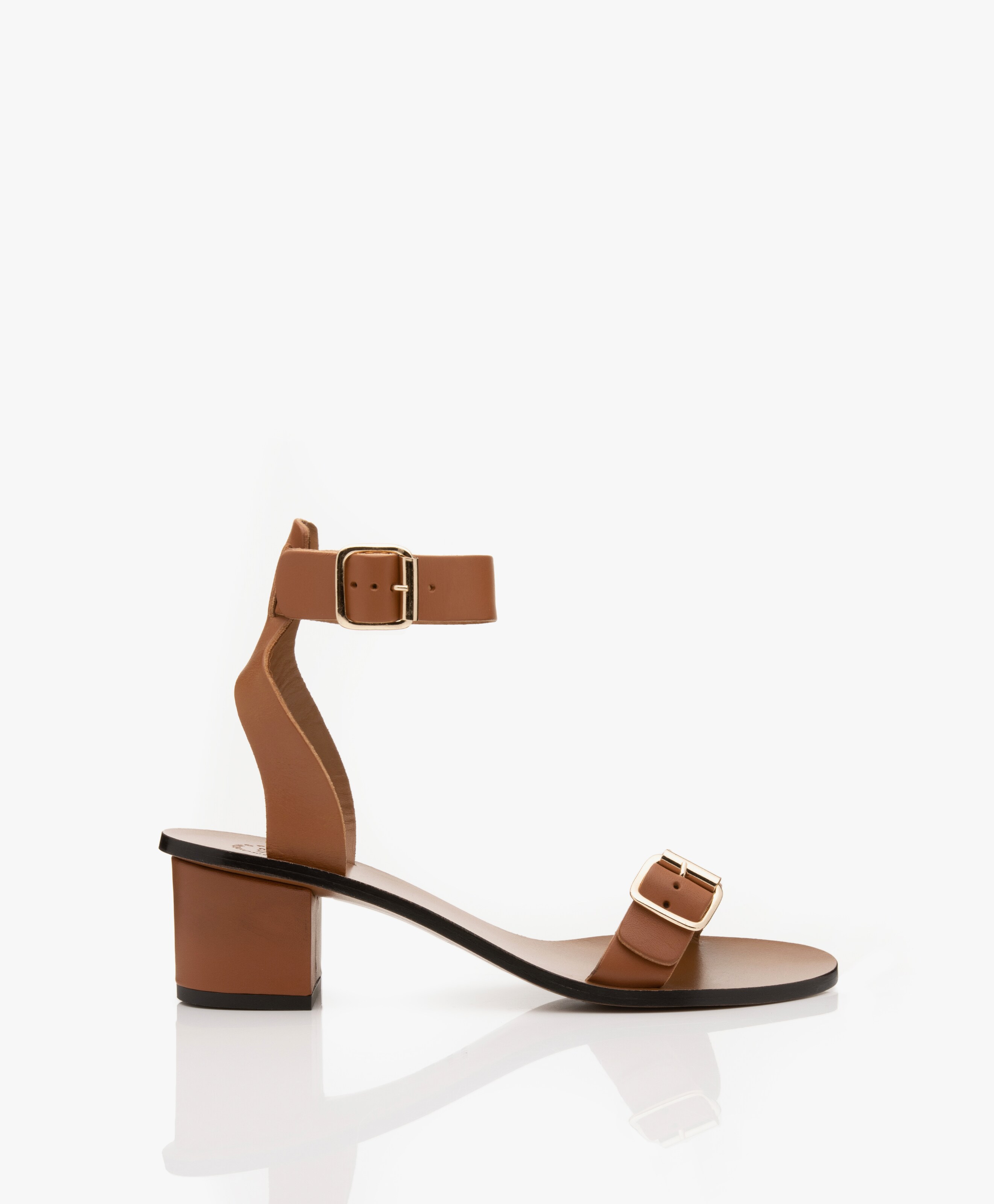 Carmen Leren Sandalen met Hak