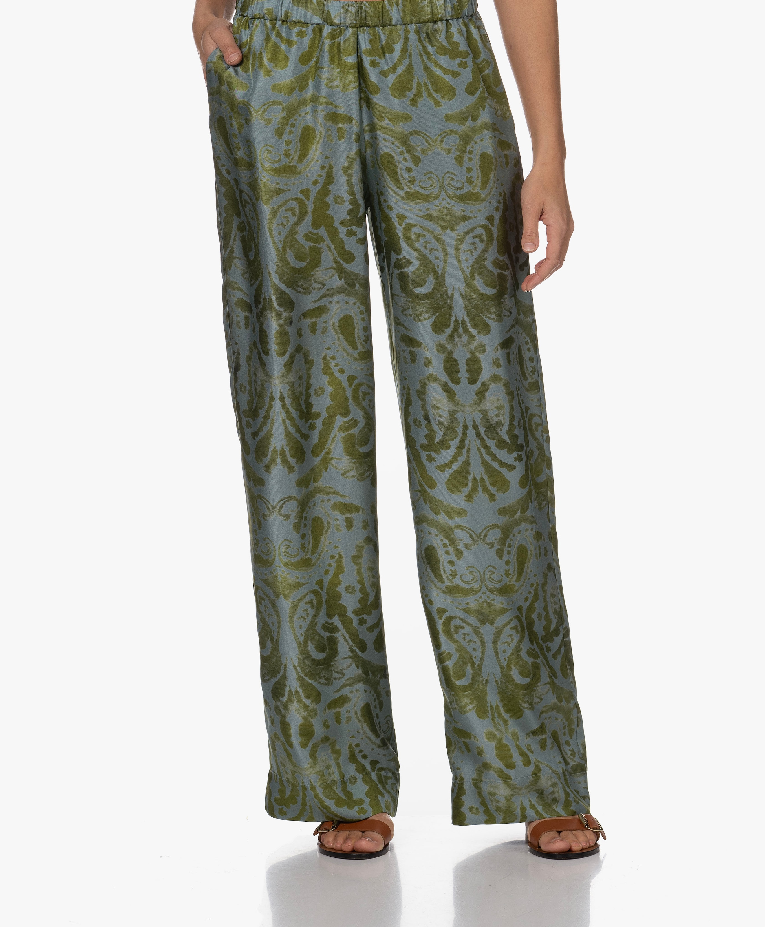 Silk Pull-on Pants