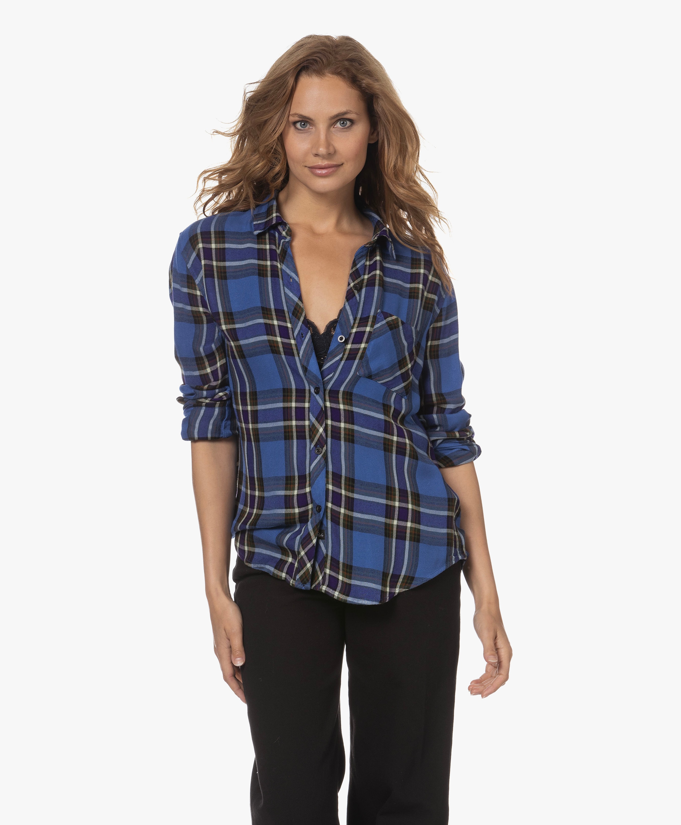 Hunter Checkered Viscose Blouse