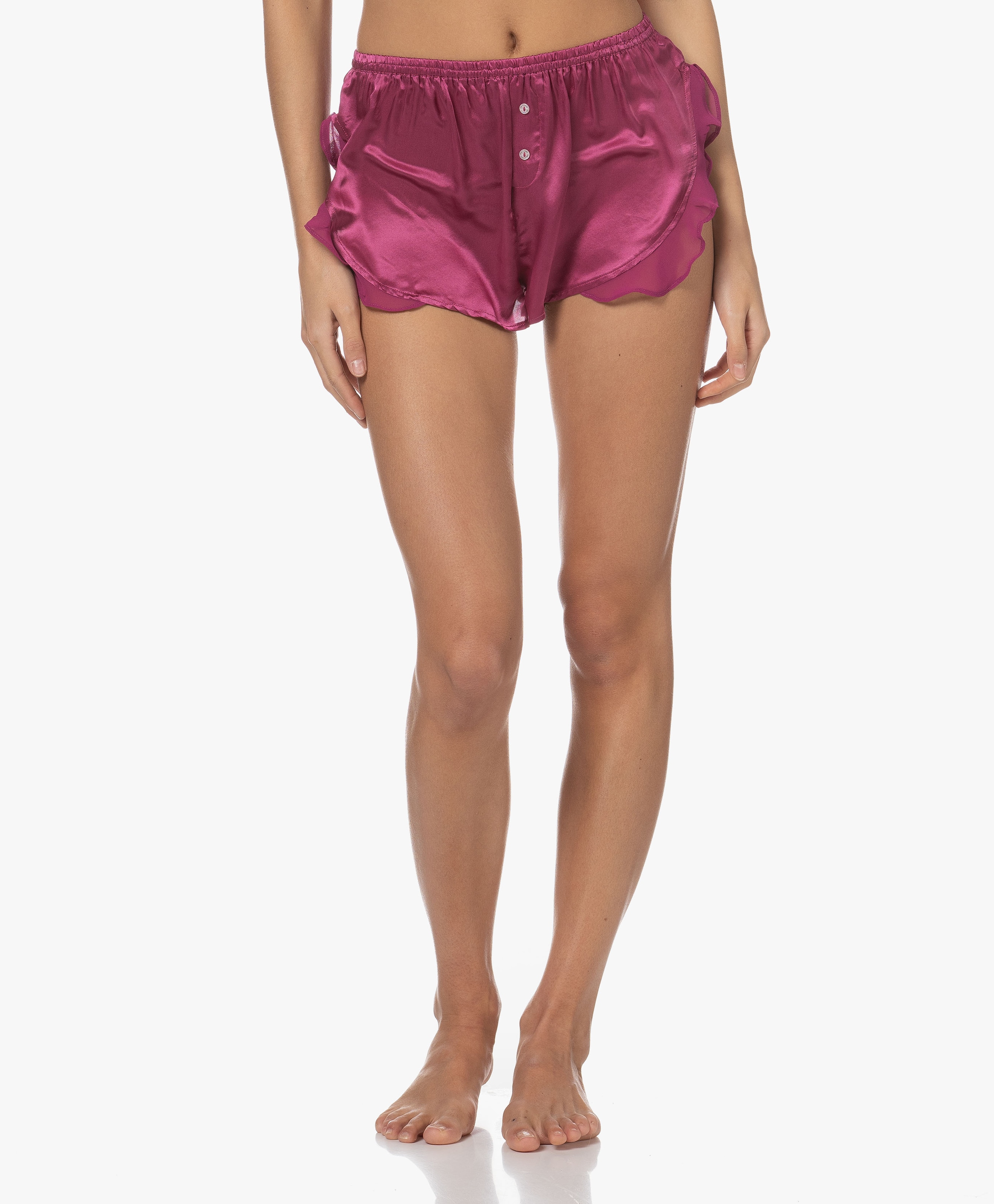 Mae Zijden Shorts met Volants