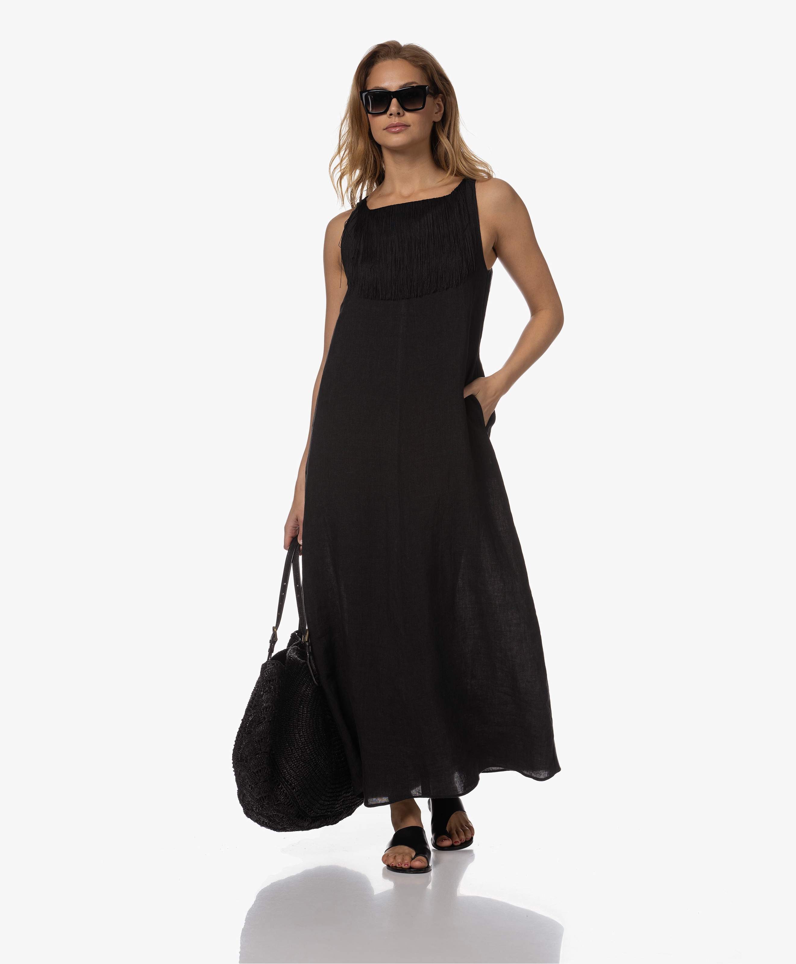 Rozza Maxi Jurk met Franje