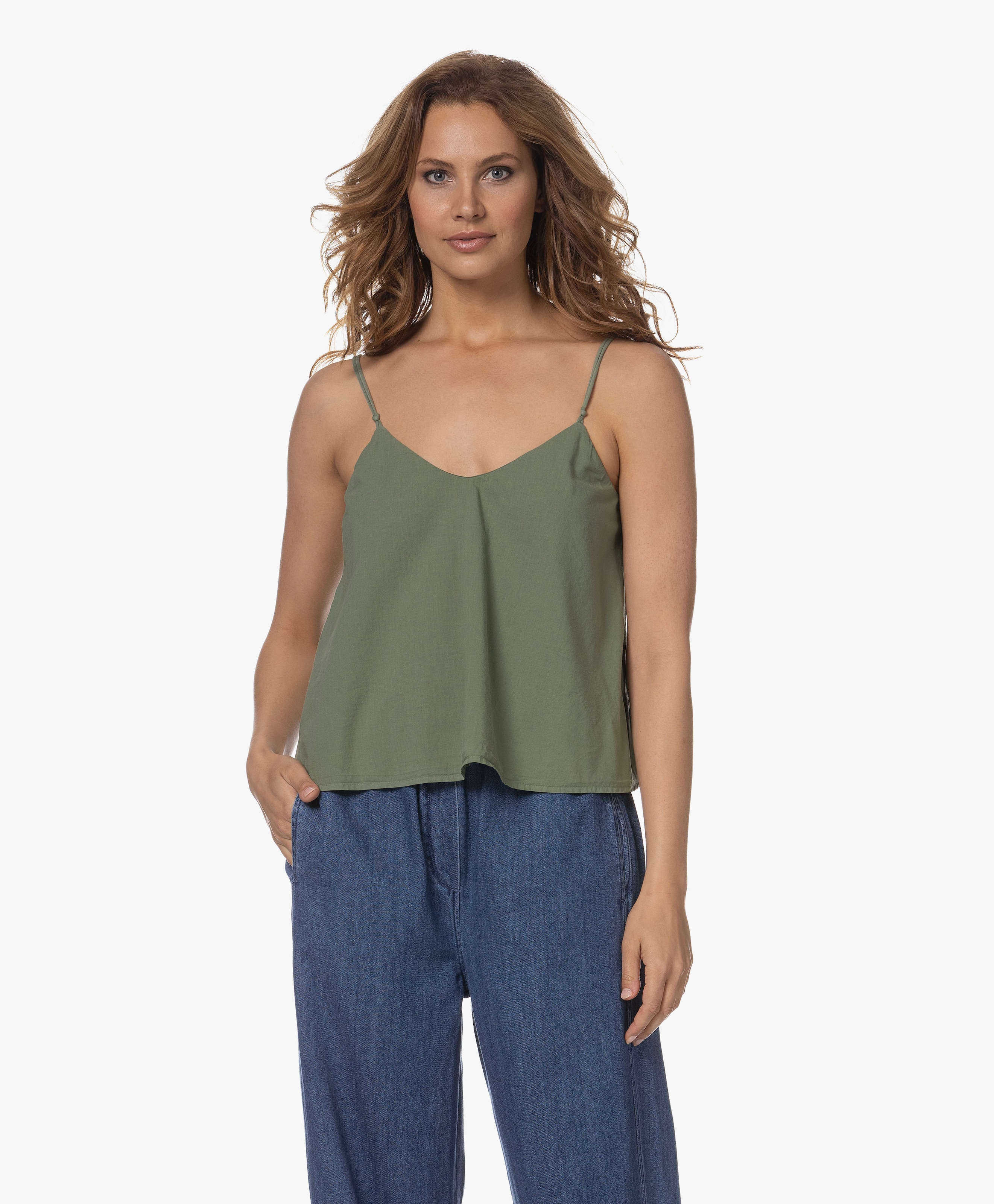 Tara Poplin Strappy Top