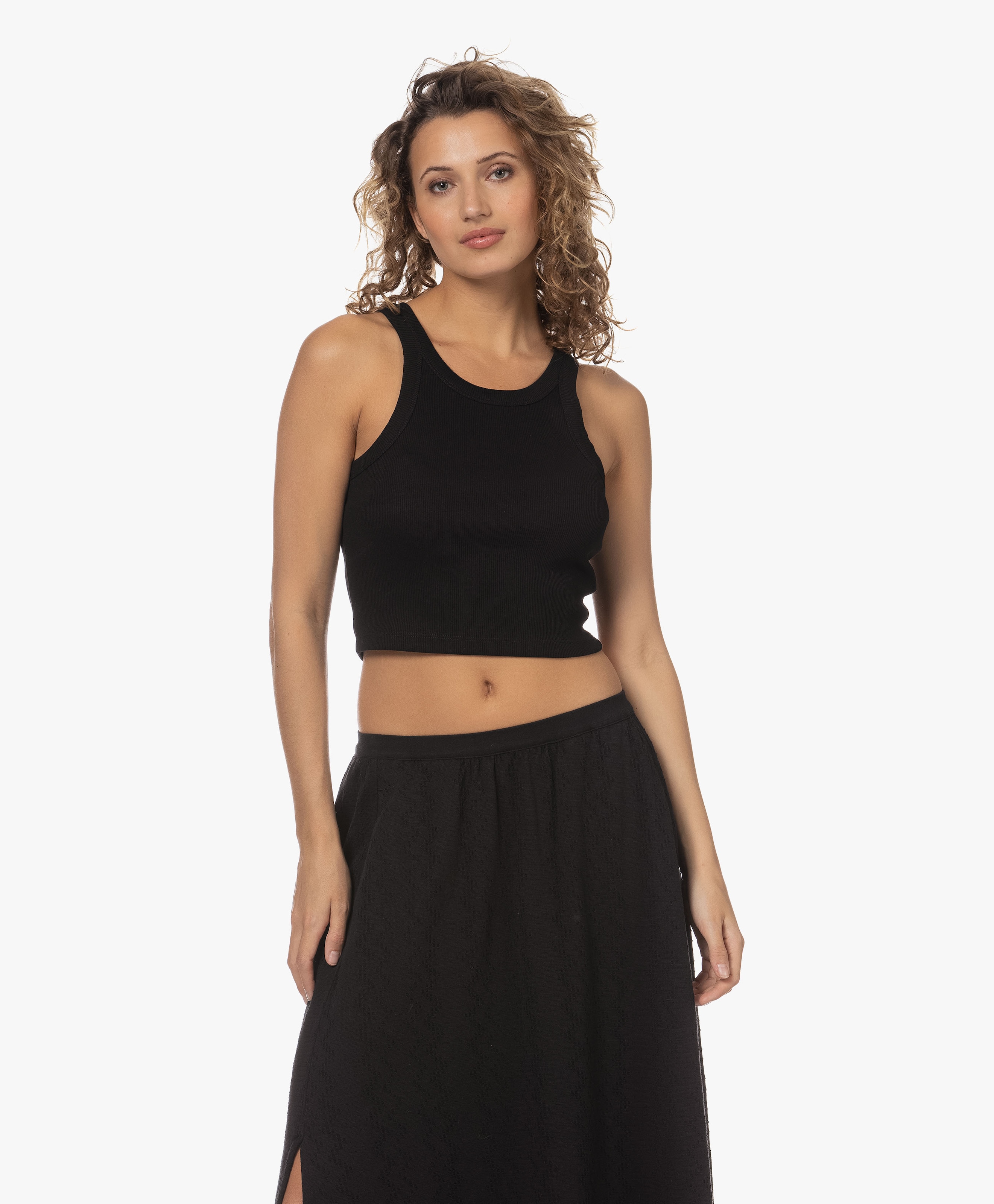 Cropped Rib Jersey Tanktop