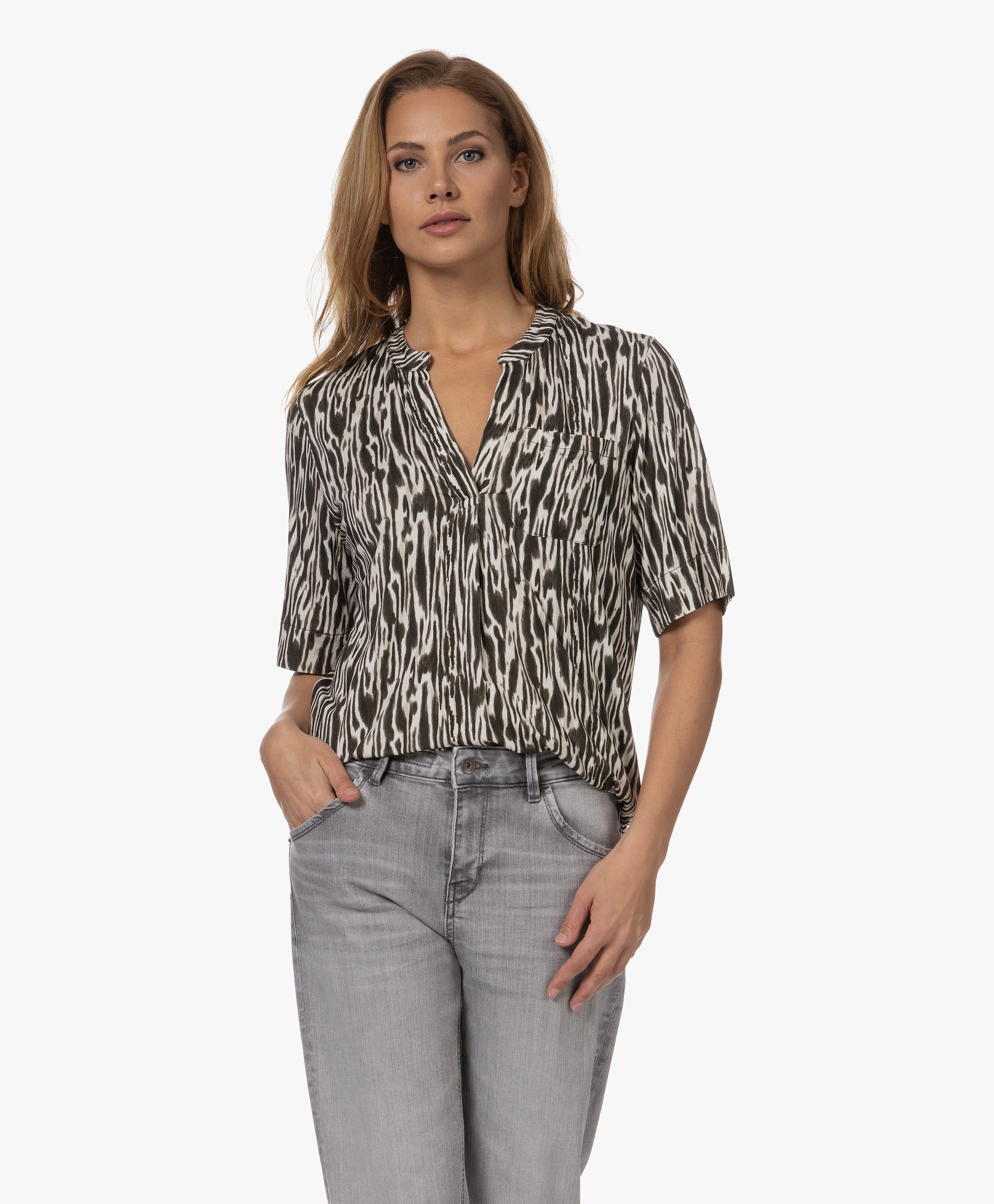 Fleur Jersey Top in  Animal Prin