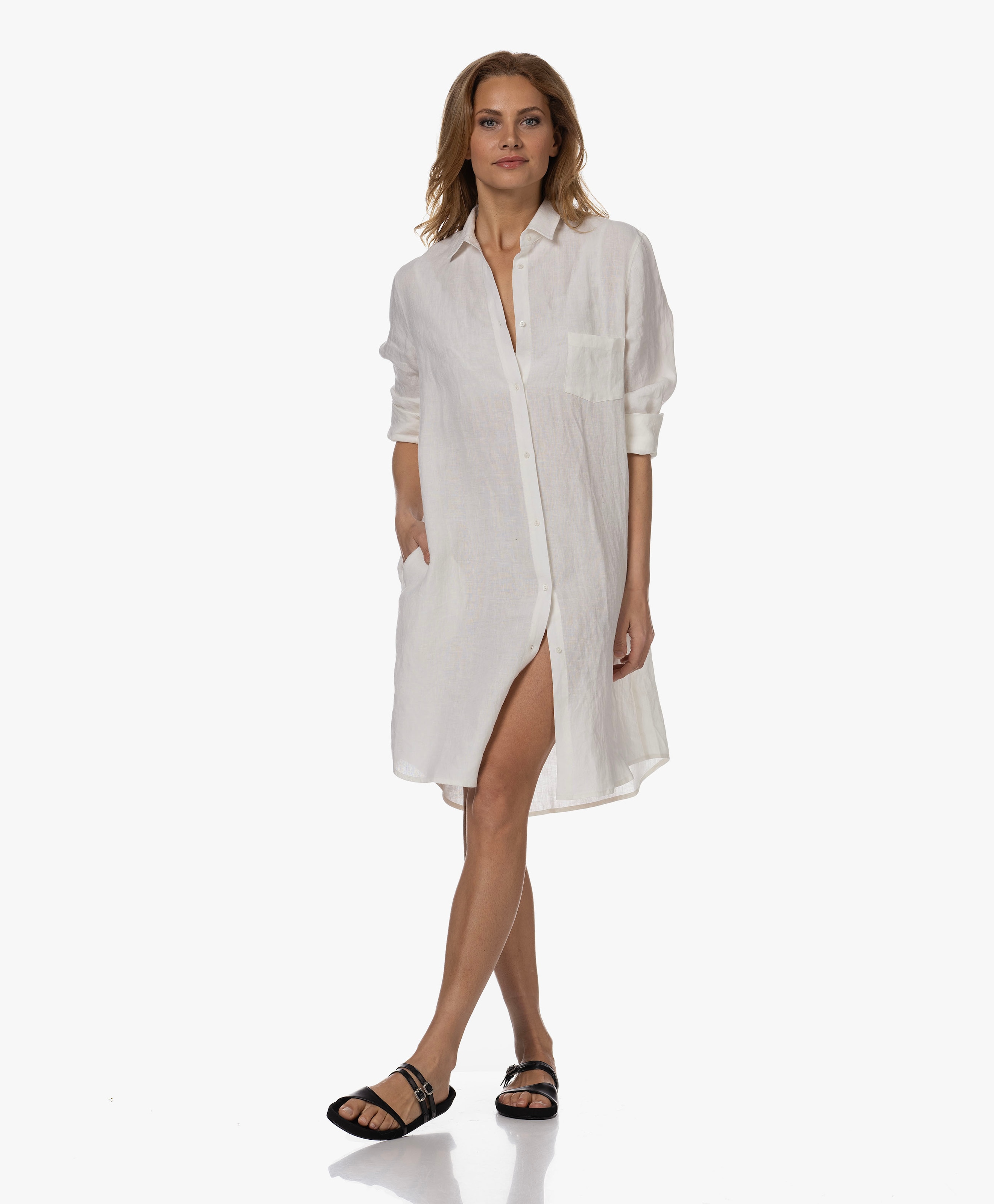 Milan Linnen Blousejurk
