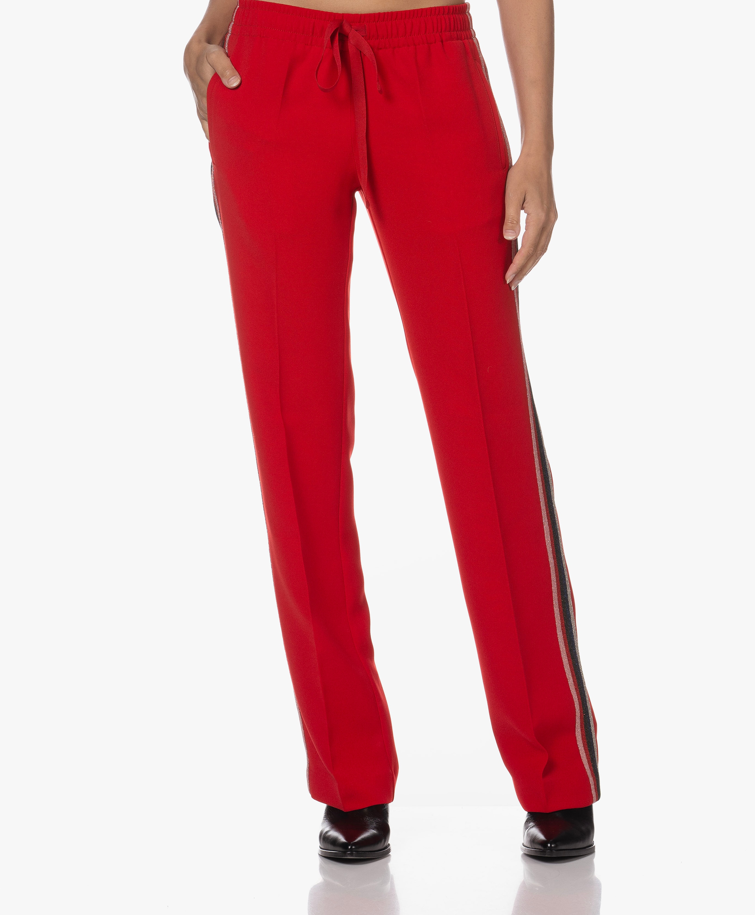 Pomy Crepe Side Stripe Pants