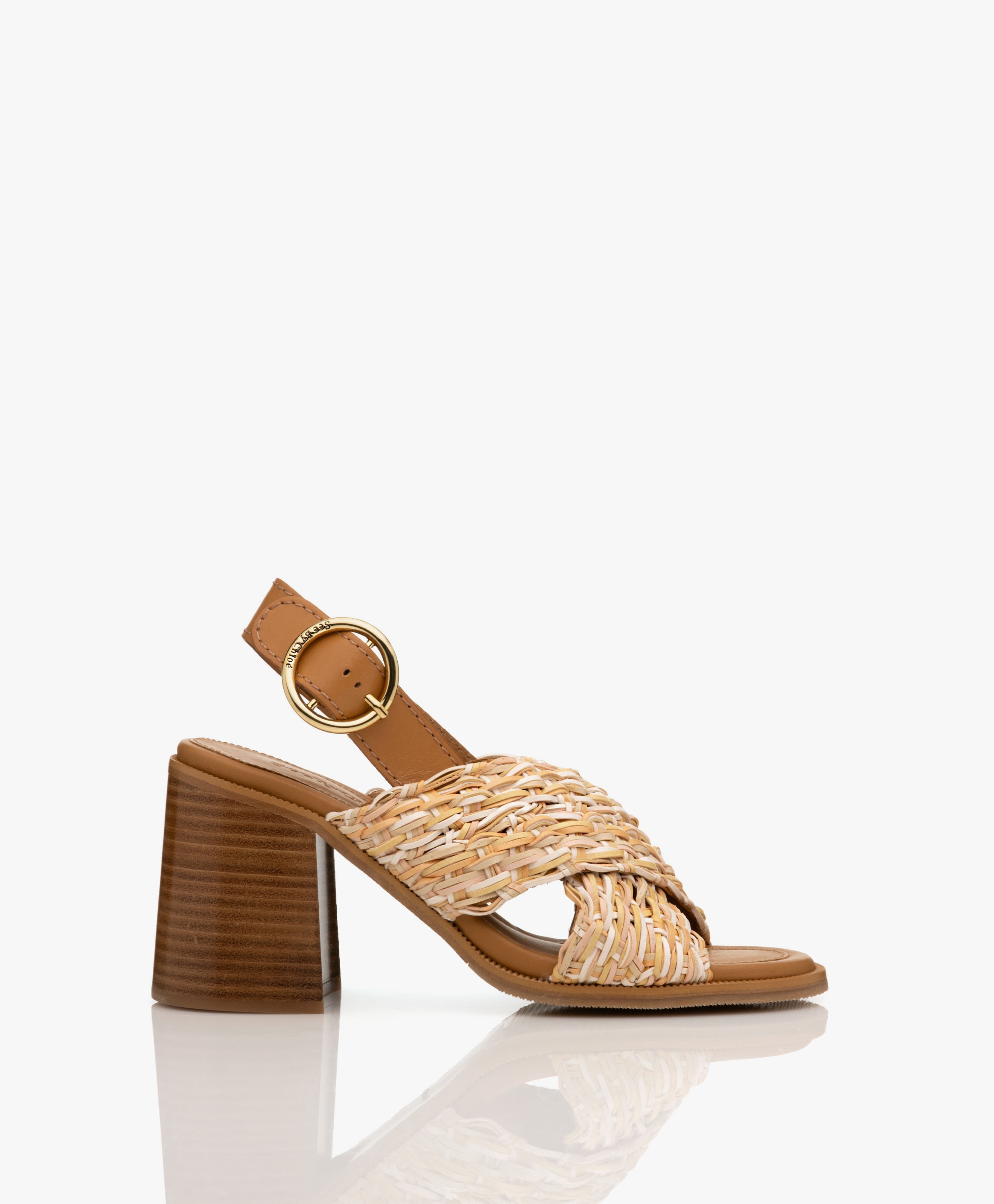 Jaicey Braided Heeled Calf Skin Sandals