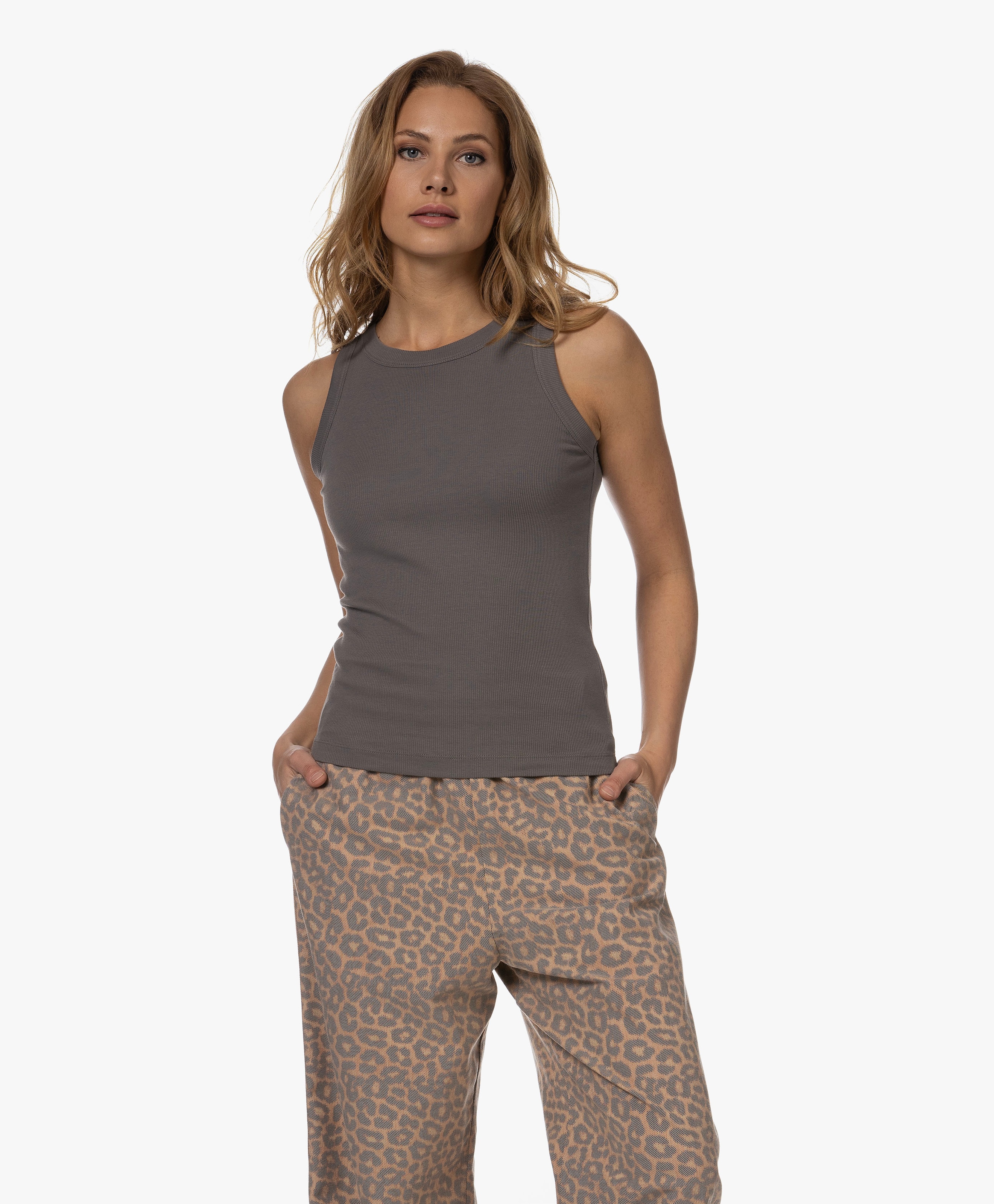 Olina Katoenen Rib Jersey Tanktop