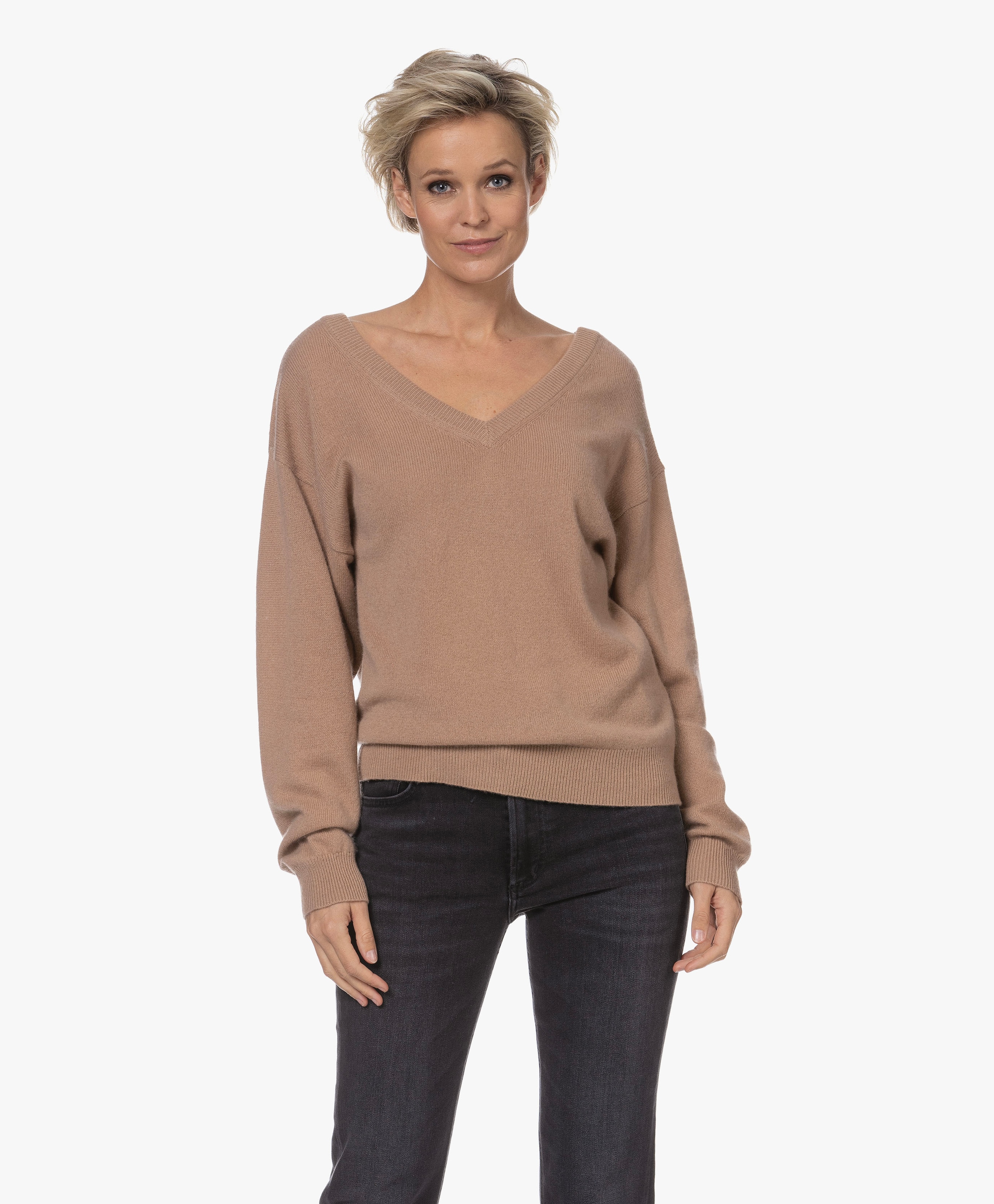 Lilou Double V neck Cashmere Sweater Equipment PB