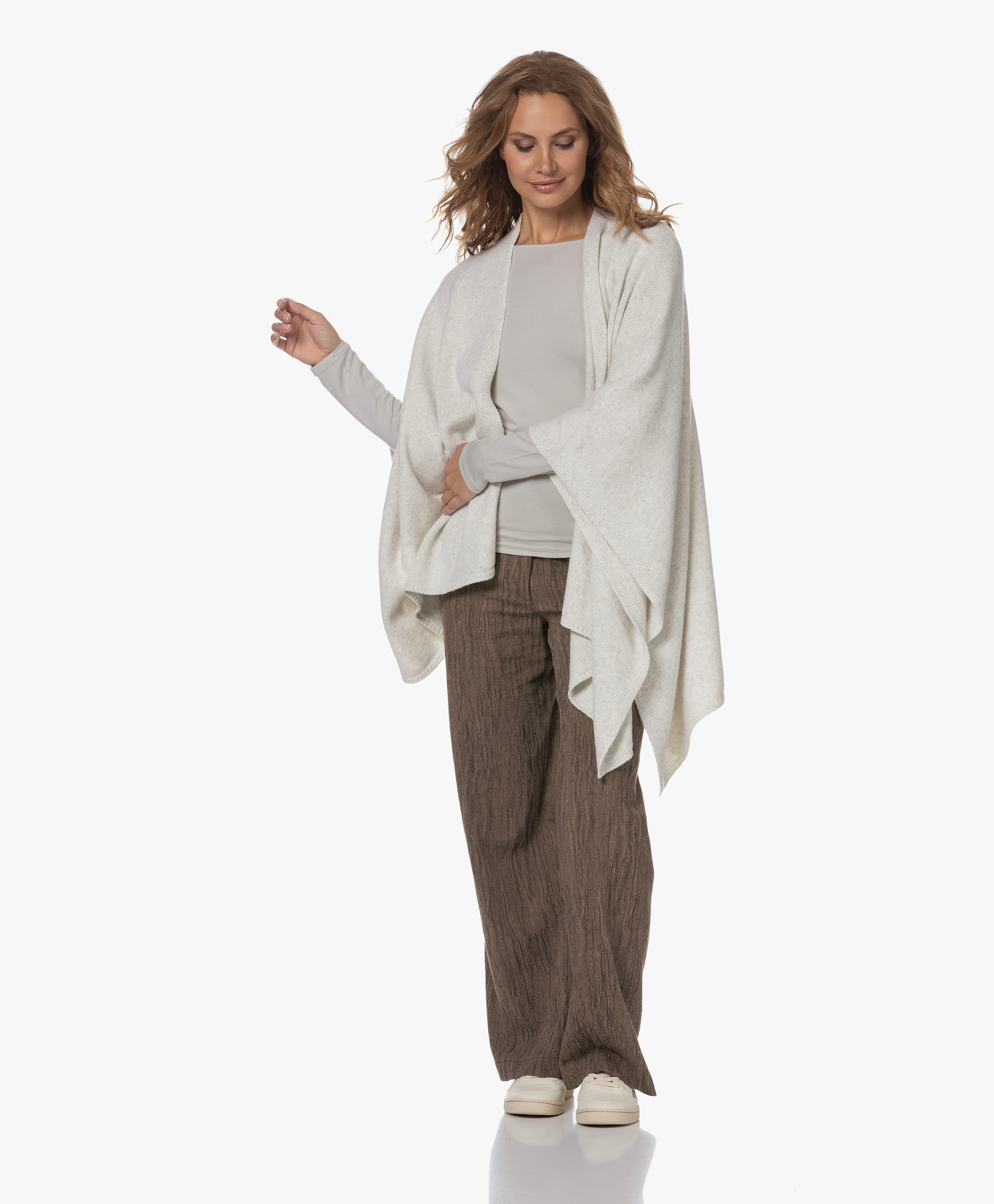 Cashmere blend poncho best sale