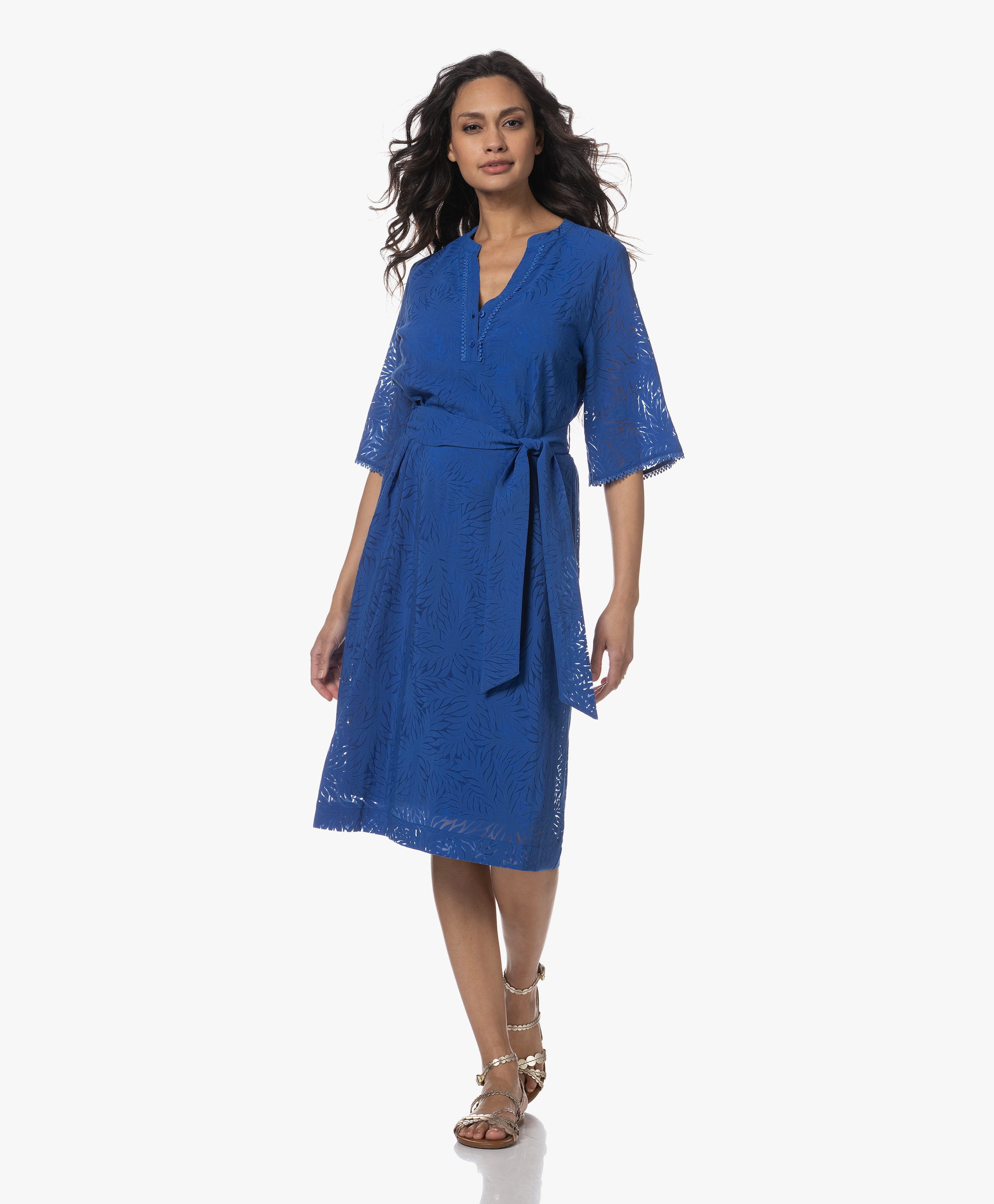 Odette Ausbrenner Midi Jurk