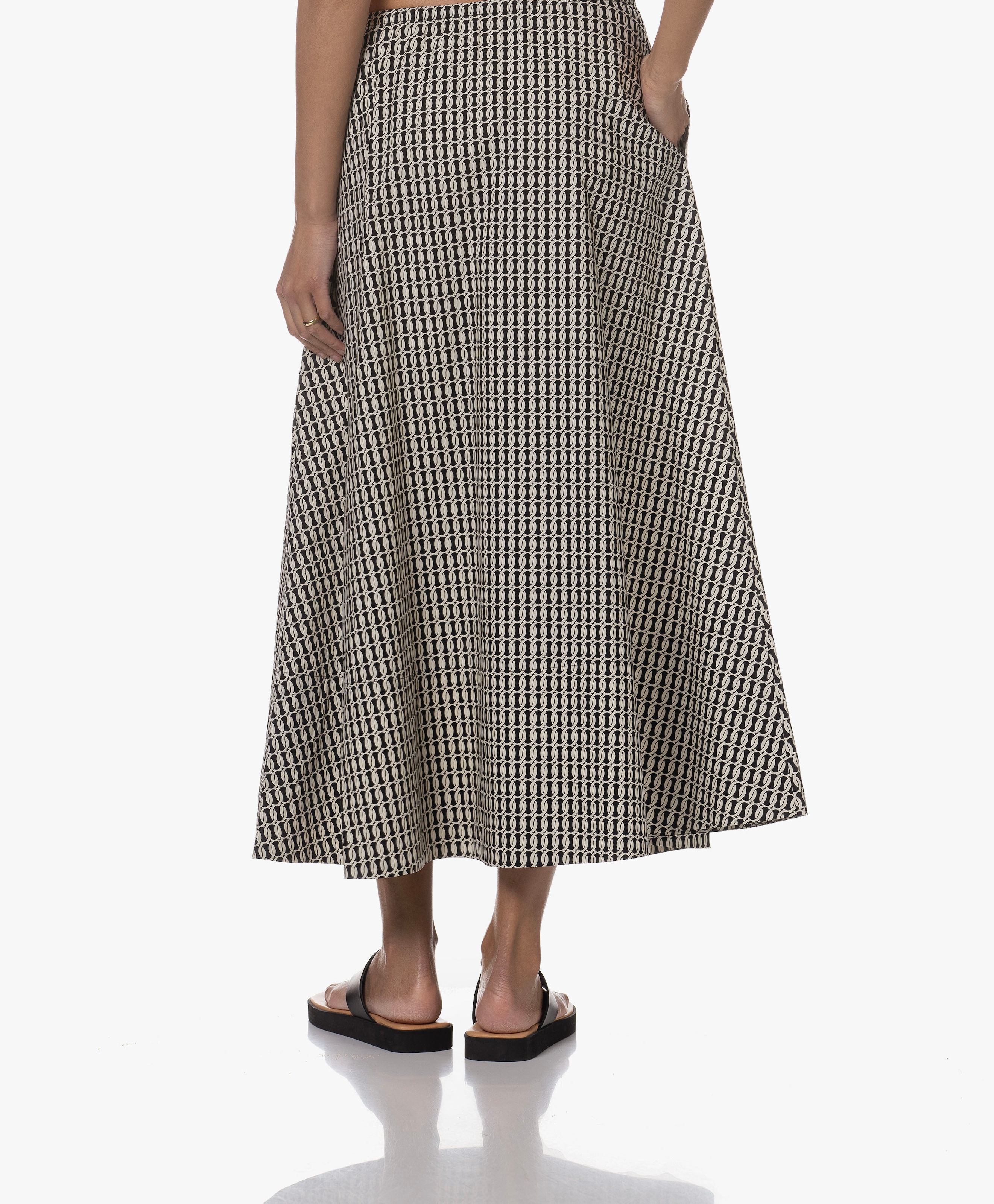 Pheobes Monogram Printed Maxi Skirt | By Malene Birger | PB.nl