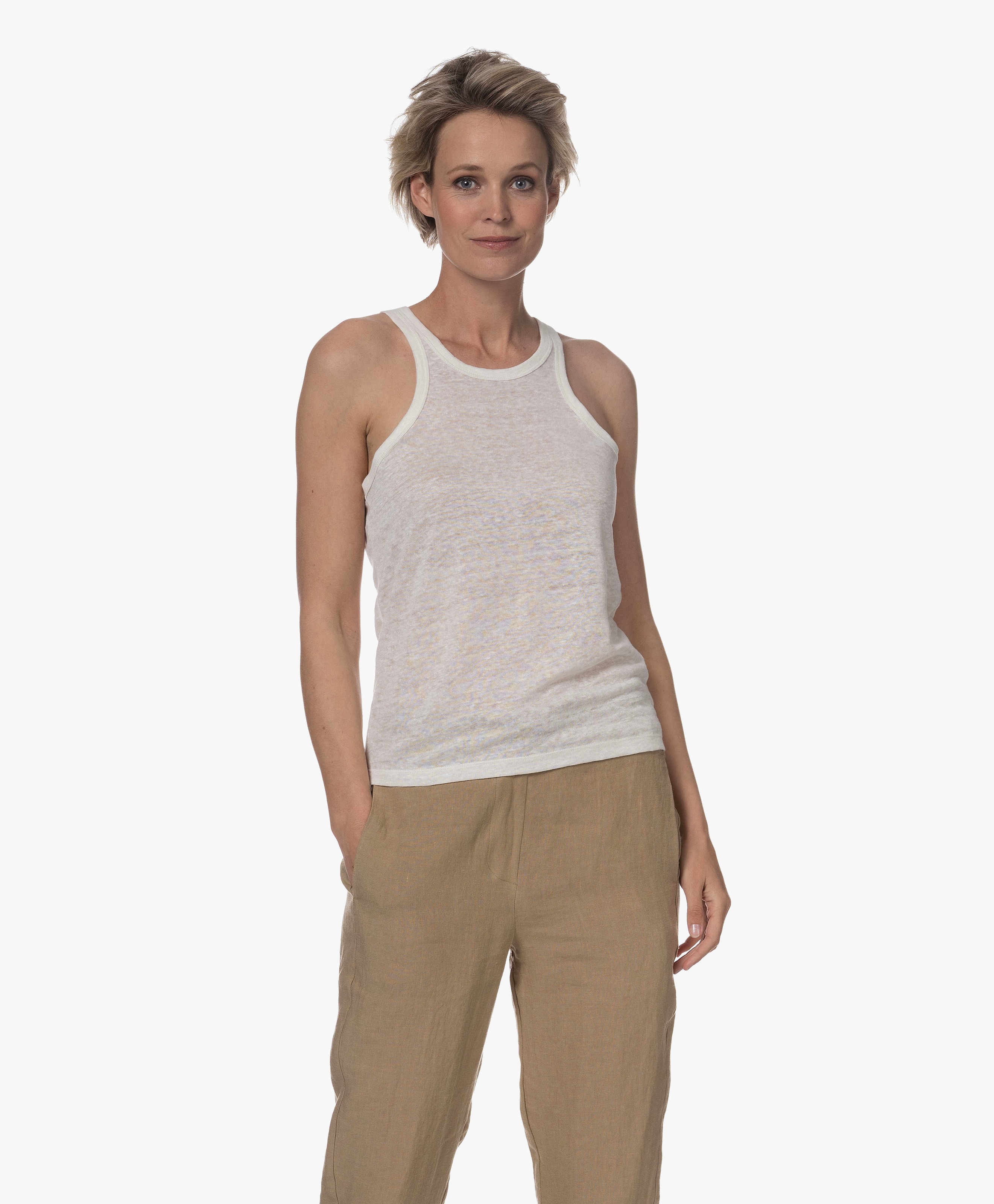 Linnen Jersey Tanktop
