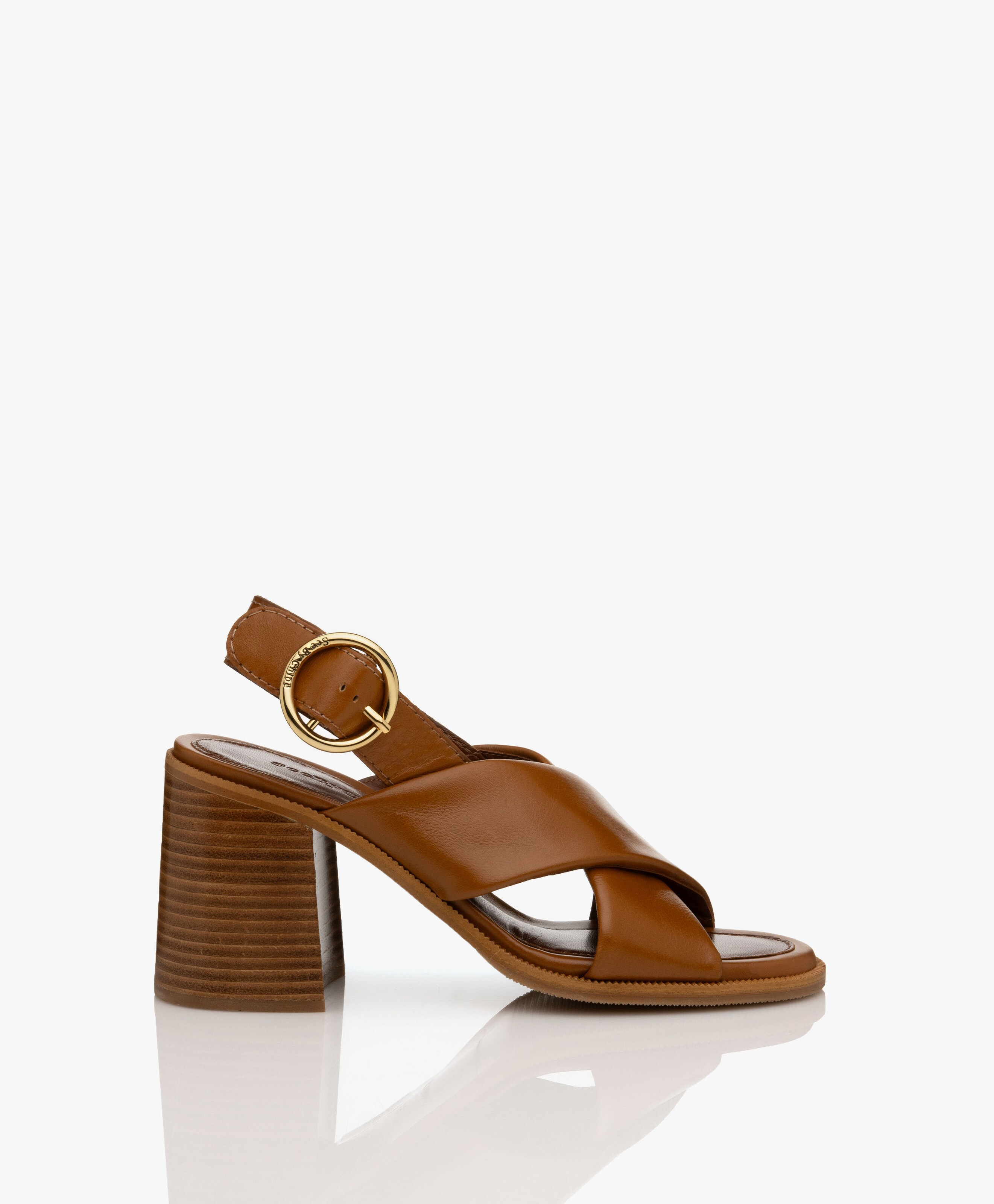 Lyna Heeled Calf Skin Sandals