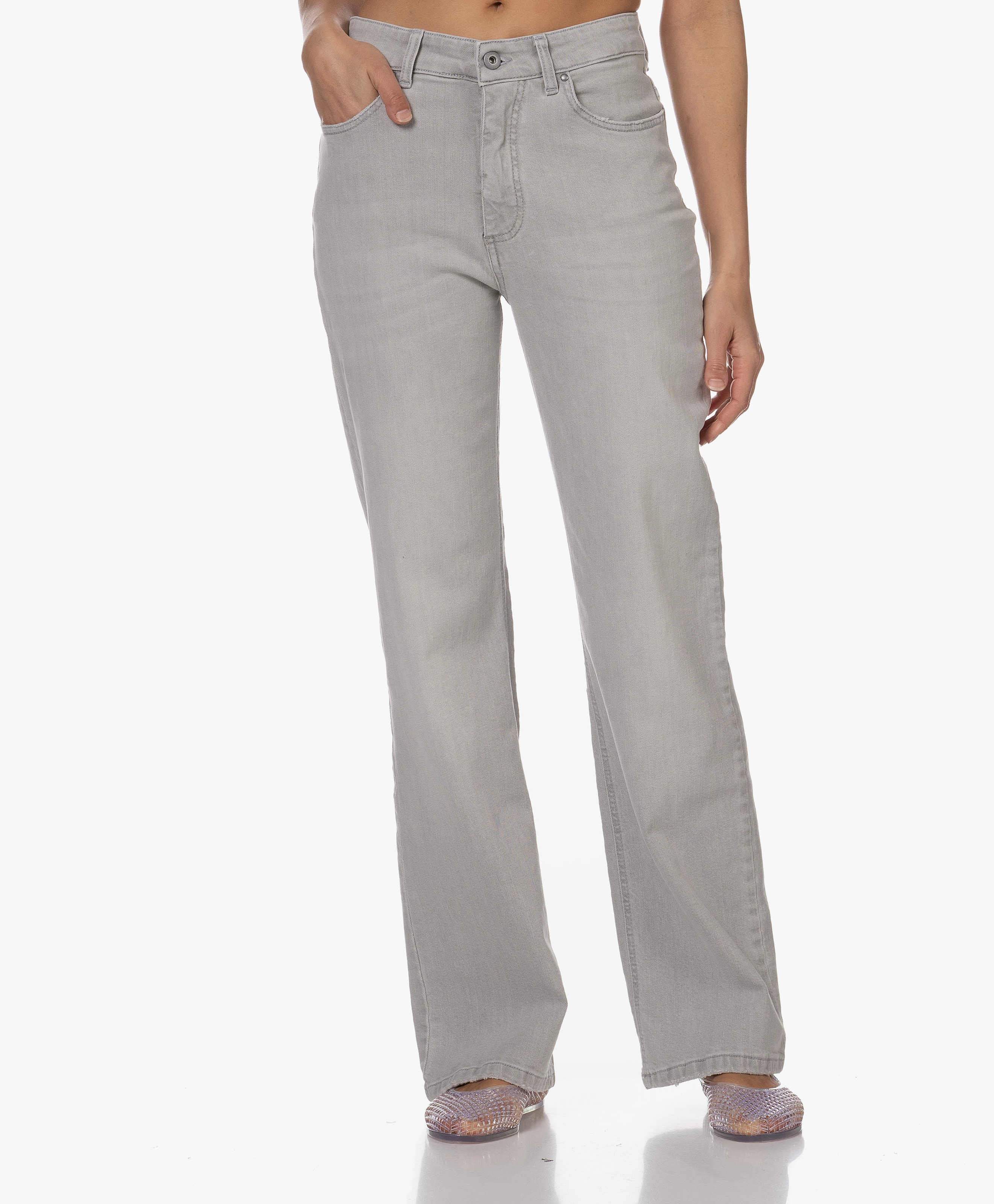 Gebleekte Straight Fit Jeans