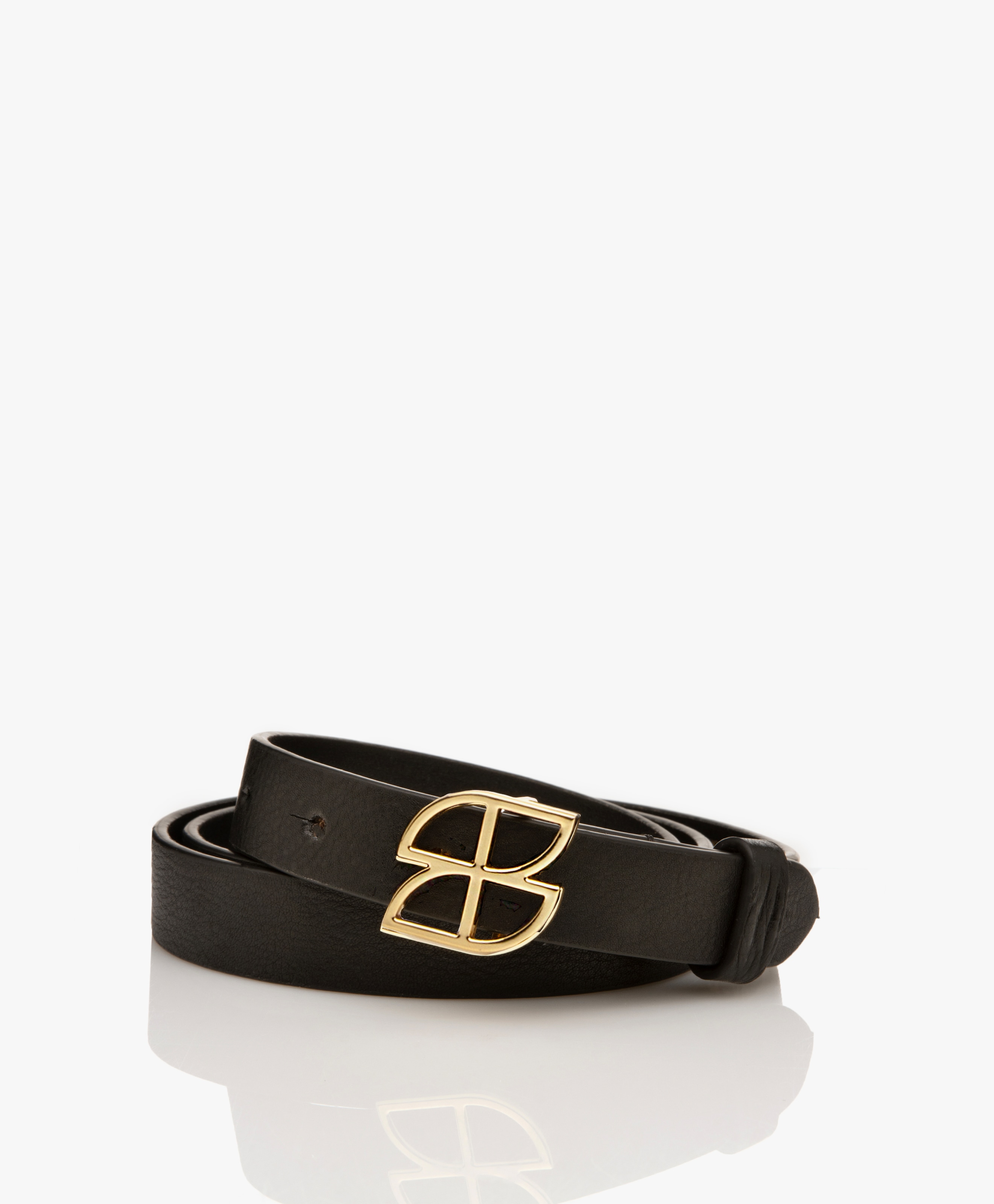 Leren Buckle Logo Riem