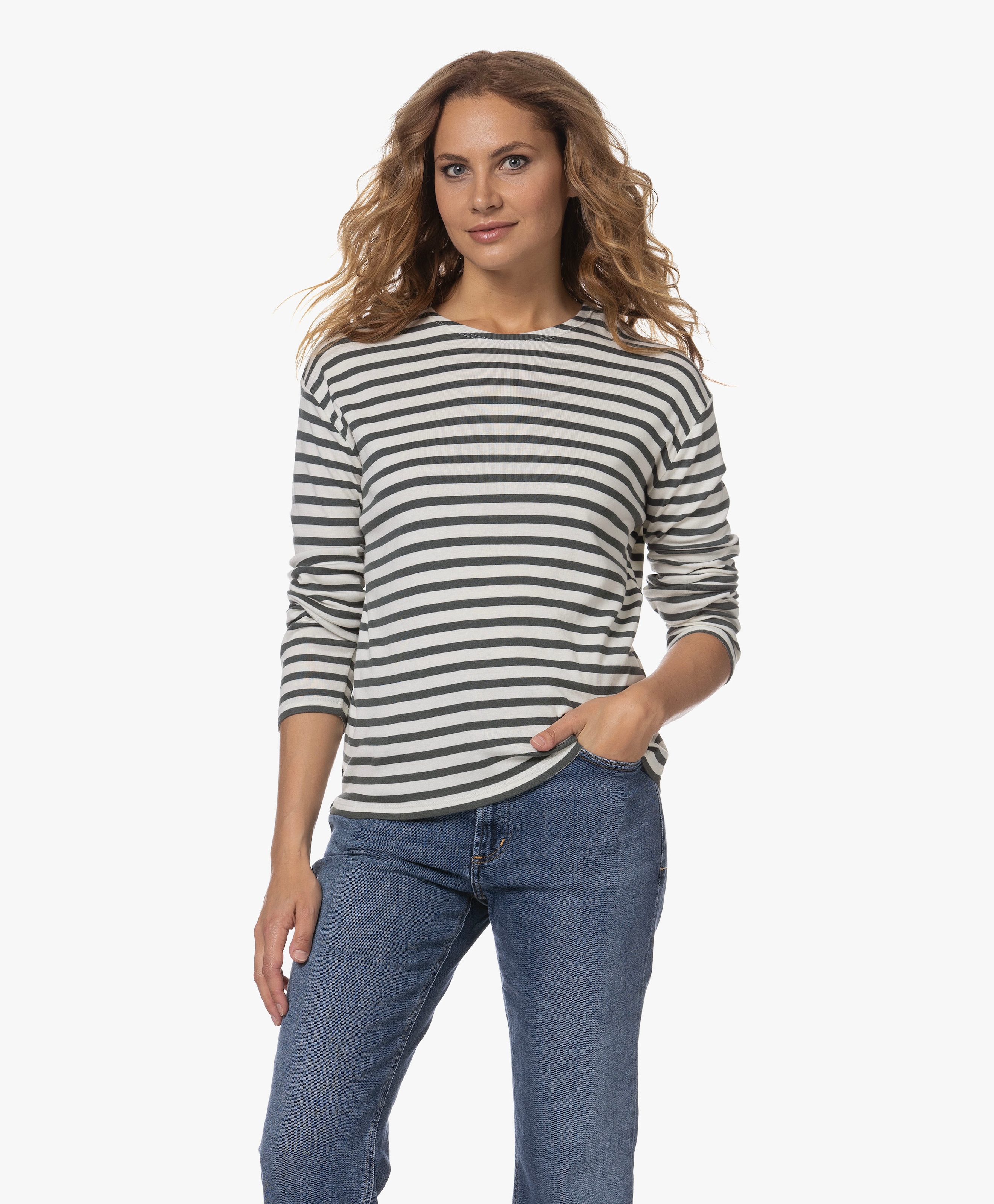 Striped Modal Blend Long Sleeve