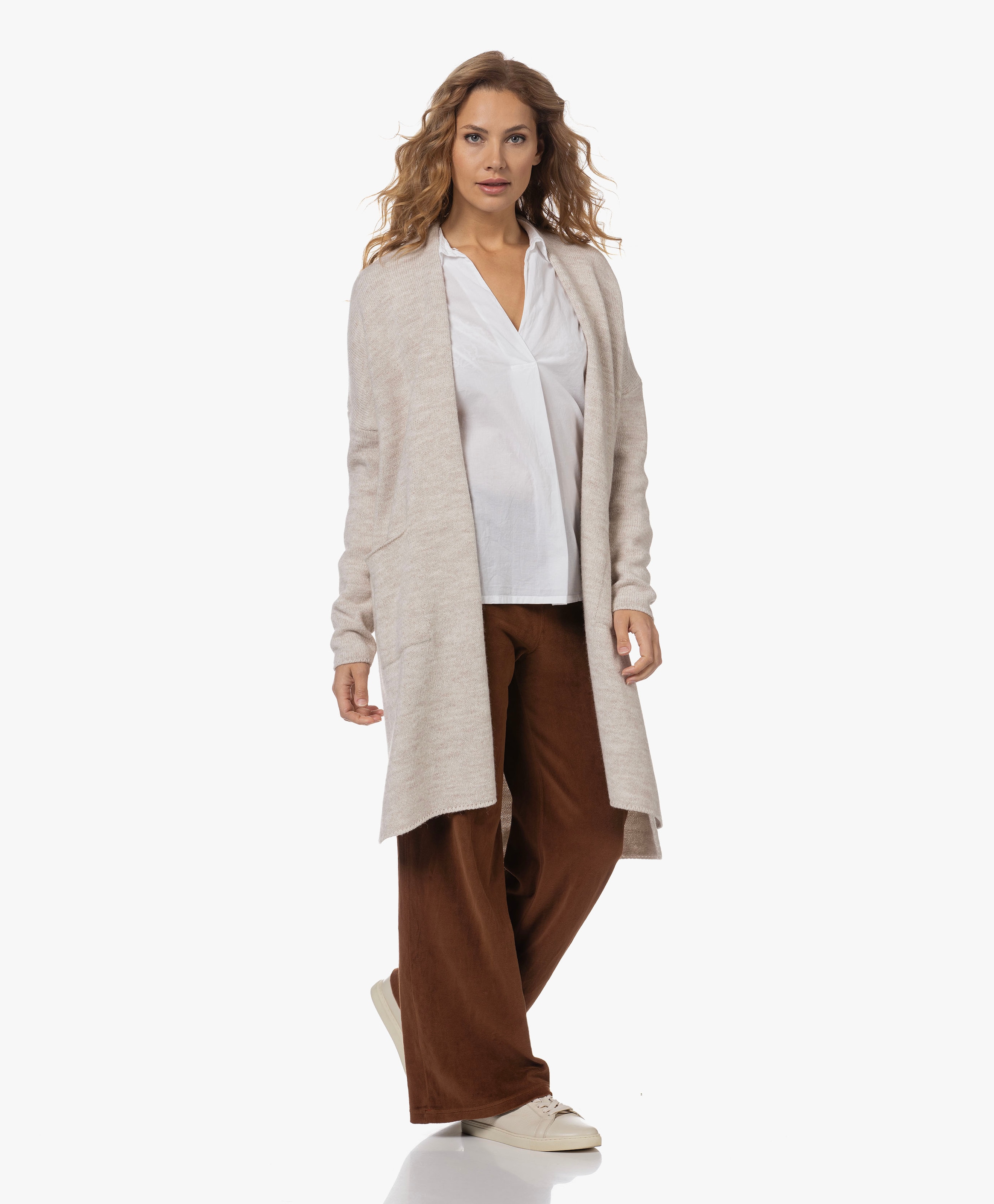 Maine Long Open Cardigan