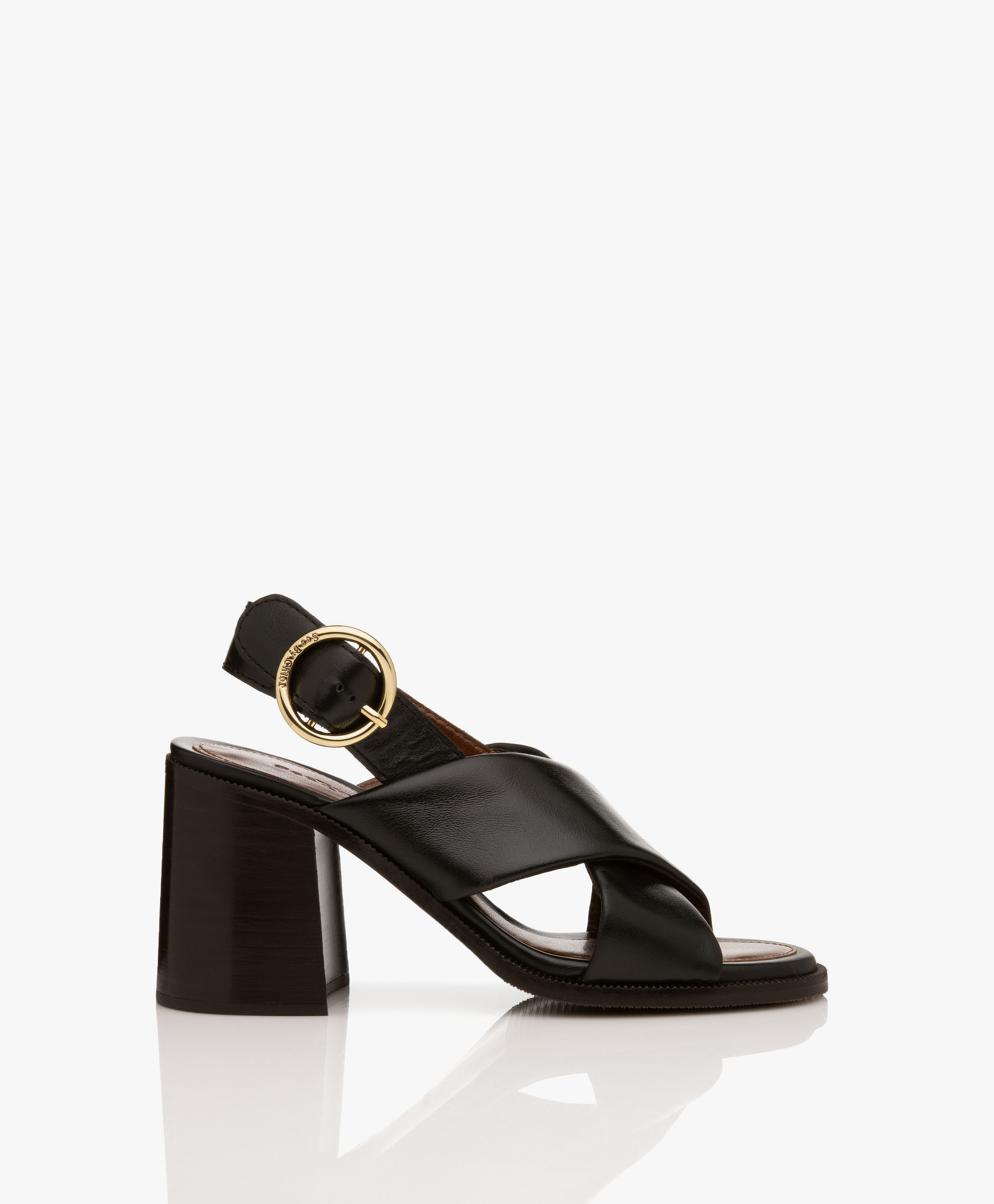 Lyna Heeled Calf Skin Sandals