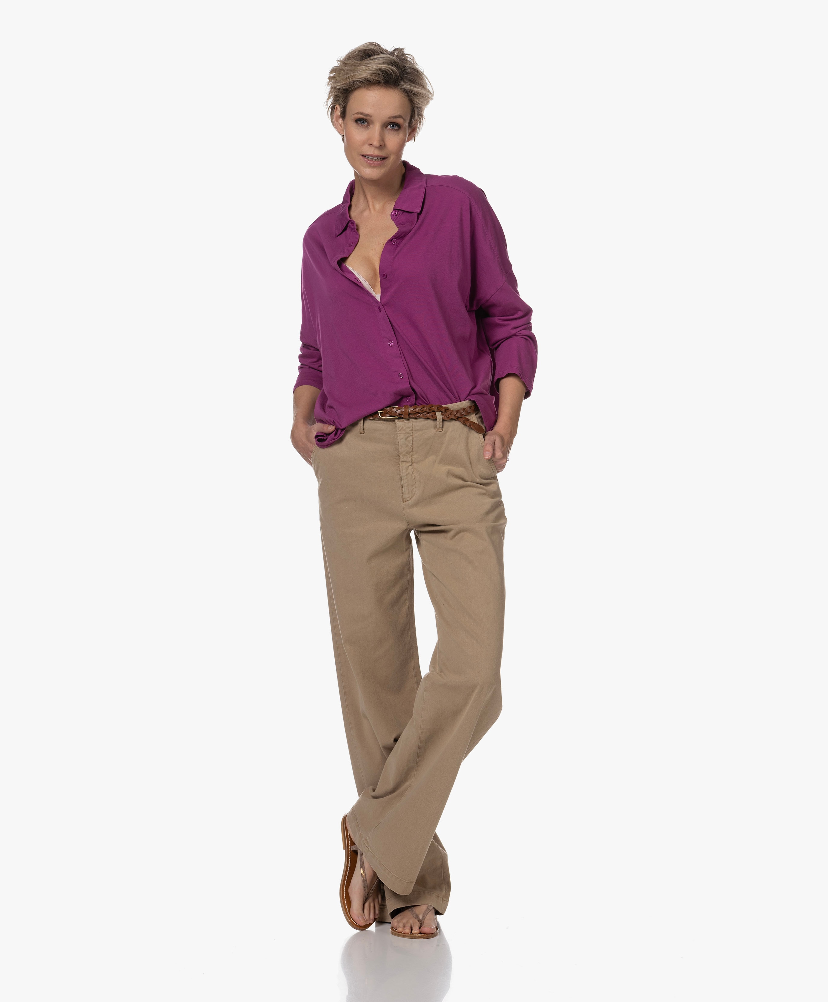 Katoenen Jersey Blouse