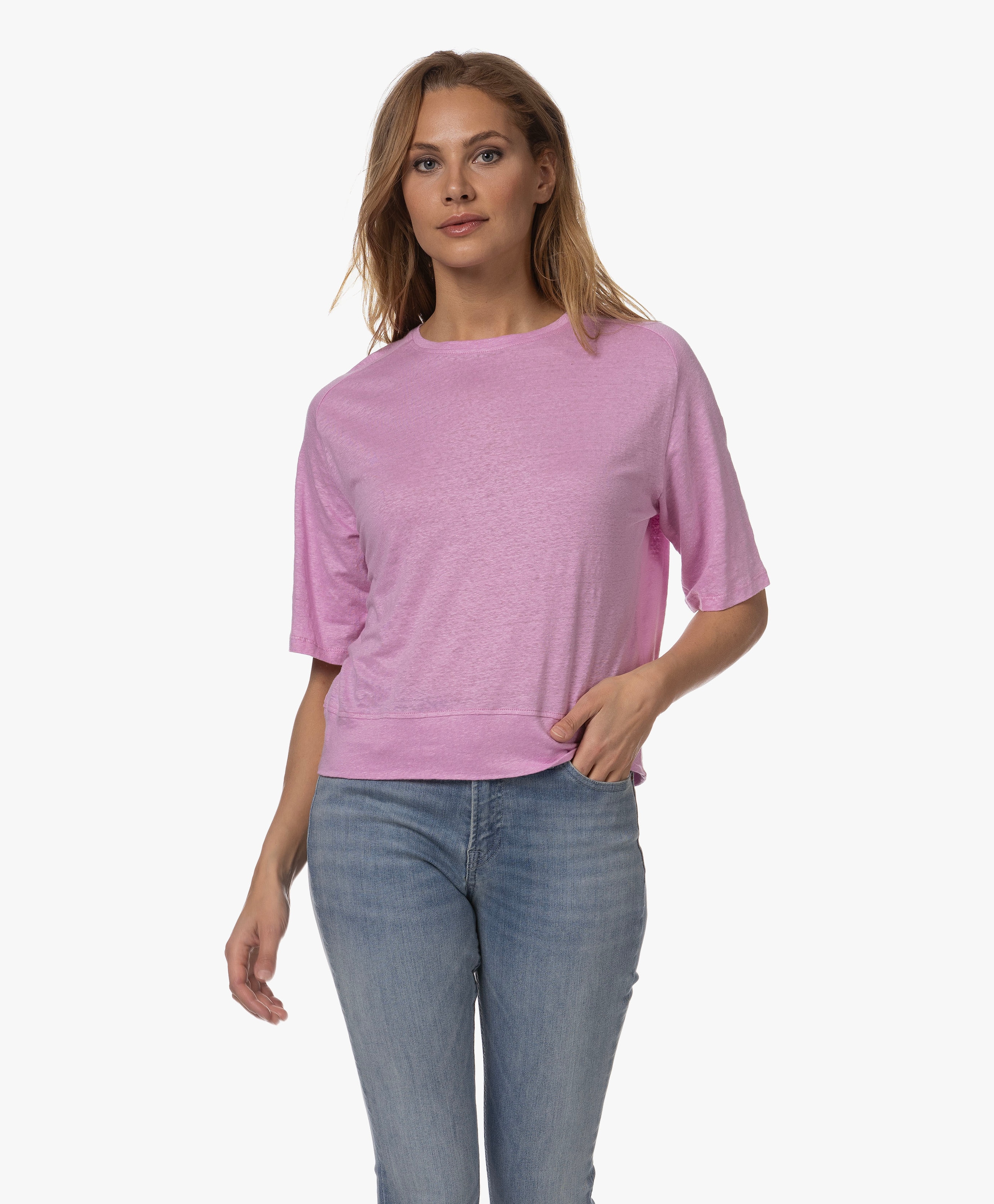 Linen Blend Jersey T-shirt